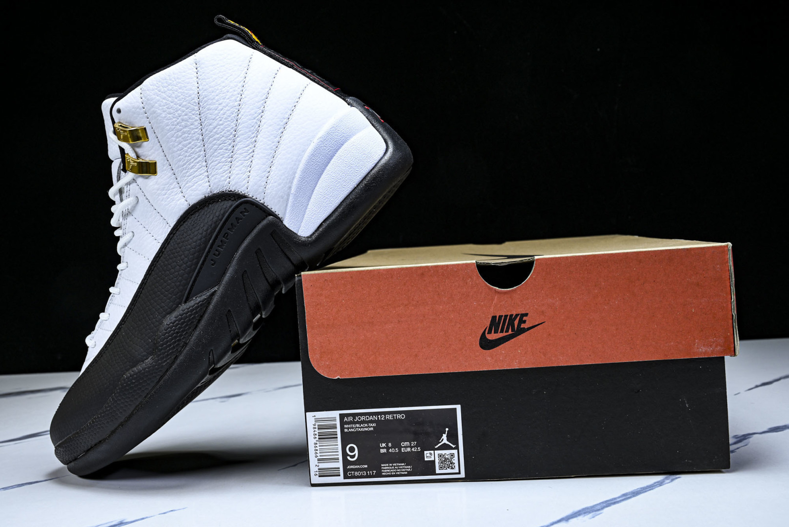 AJ12 尺码:40-48.5纯原出品-Air Jordan 12 Retro Taxi AJ12 乔1