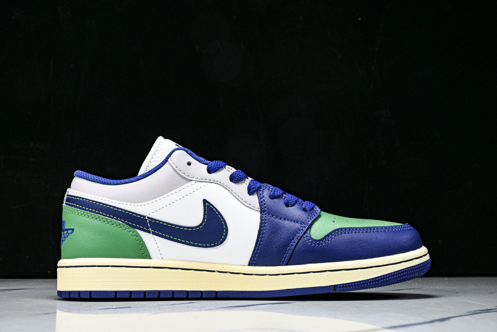 AJlow 尺码:40-46纯原出品-Air Jordan 1 Low AJ1 乔1蓝绿拼色 低帮文化休