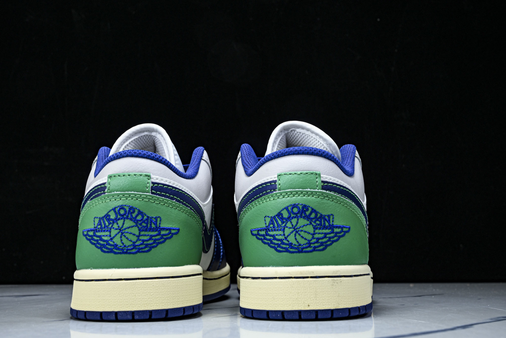 AJlow 尺码:40-46纯原出品-Air Jordan 1 Low AJ1 乔1蓝绿拼色 低帮文化休