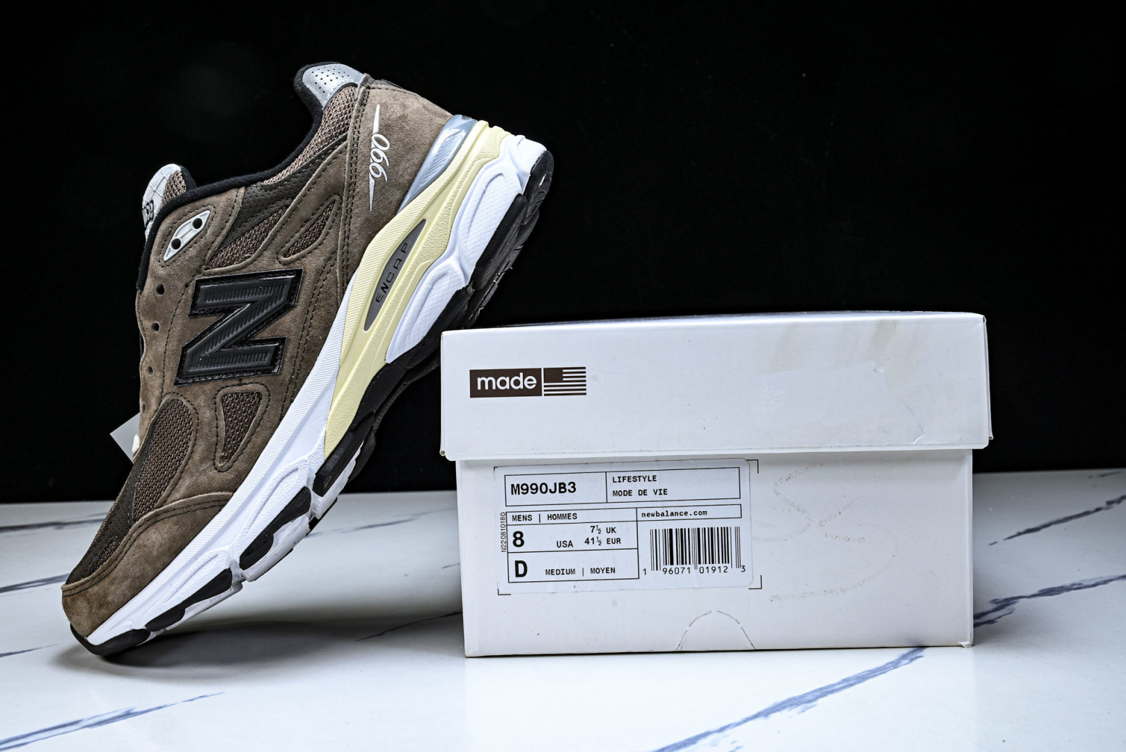 美产 JJJJound x New Balance NB 990 V3“Monteral”棕褐色 M99