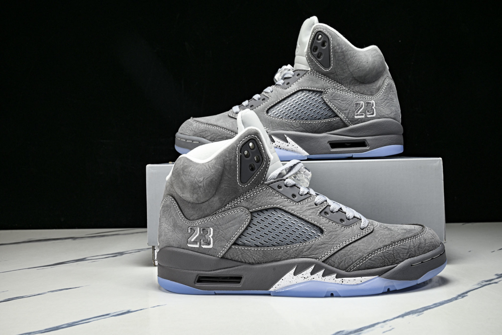 AJ5 尺码:36-47.5纯原出品-Air Jordan 5 Wolf Grey AJ5 乔5狼灰 D