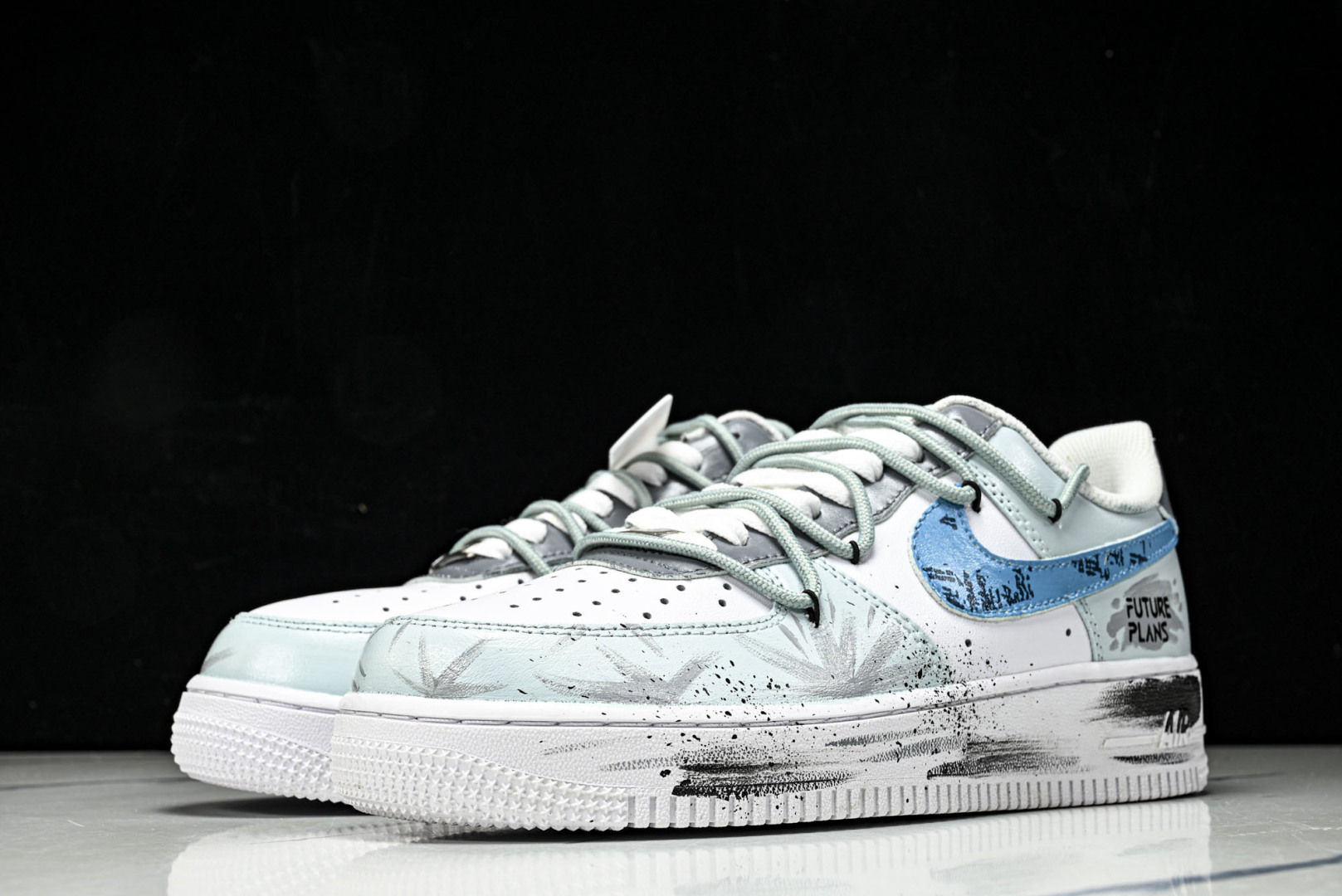 NK Air Force 1'07 Low Grey Tune Era 手绘涂鸦 灰调纪元 空军一号低帮