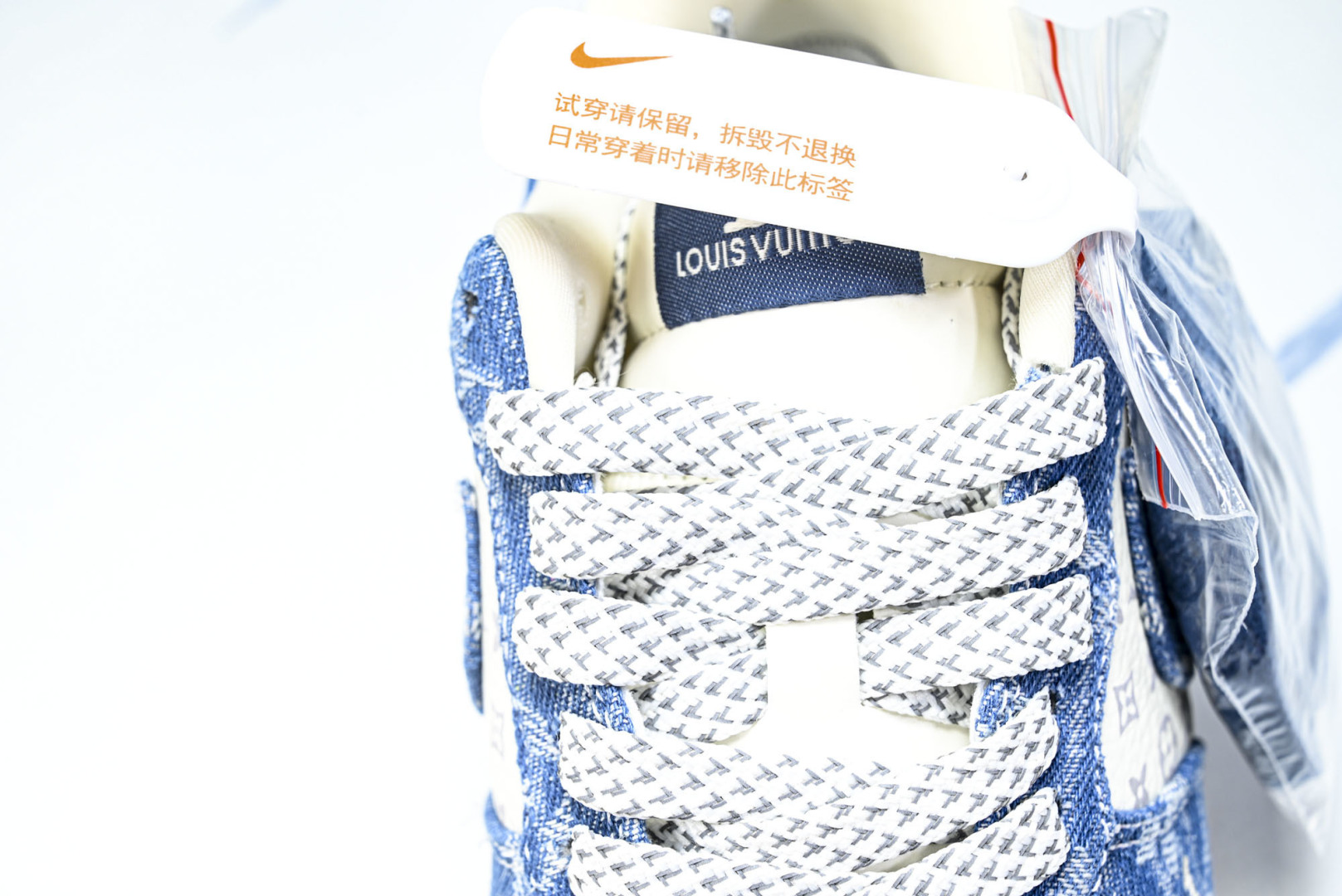 NK Air Force 1'07 Low LV联名 白牛仔蓝 空军一号低帮休闲板鞋 YF9511-81