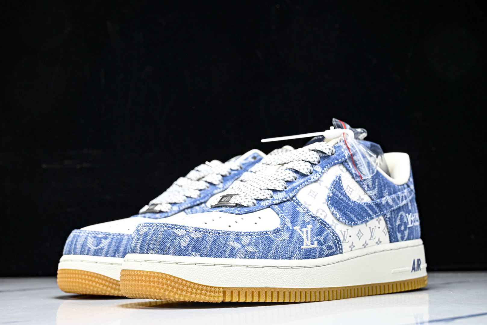 NK Air Force 1'07 Low LV联名 白牛仔蓝 空军一号低帮休闲板鞋 YF9511-81
