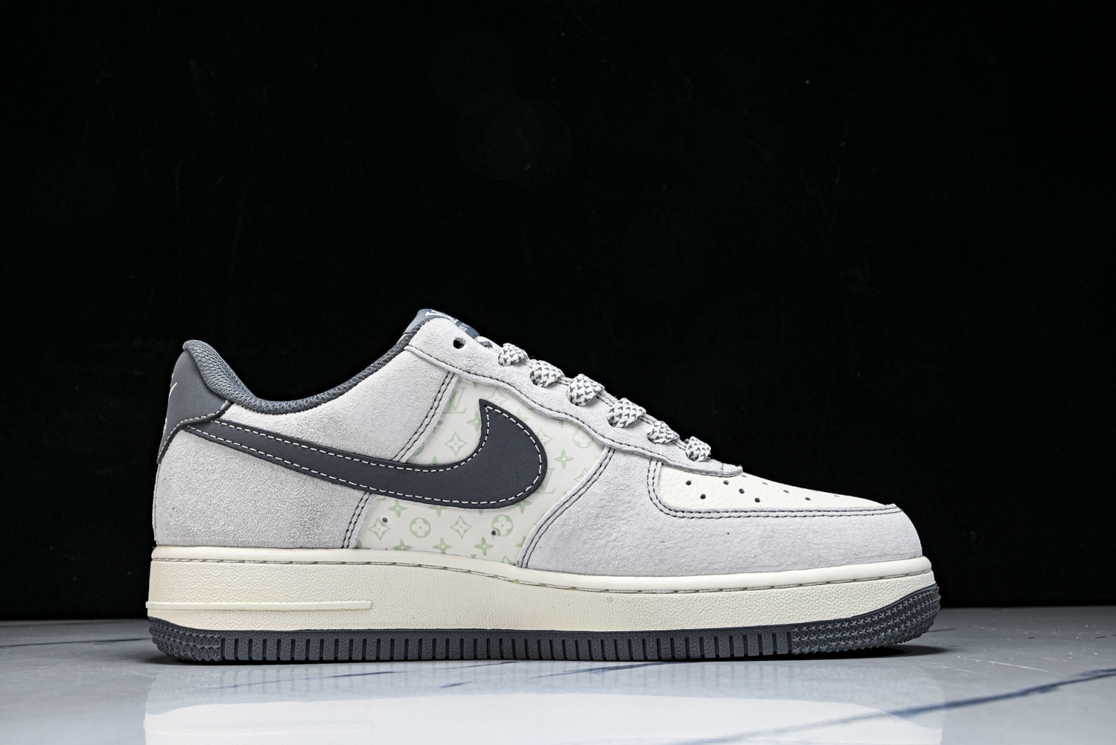 NK Air Force 1'07 Low LV联名 灰勾织标 空军一号低帮休闲板鞋 CX5050-Y2