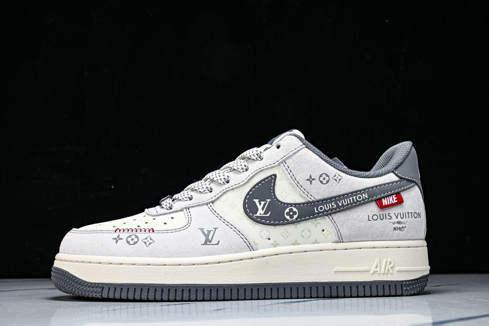 NK Air Force 1'07 Low LV联名 灰勾织标 空军一号低帮休闲板鞋 CX5050-Y2
