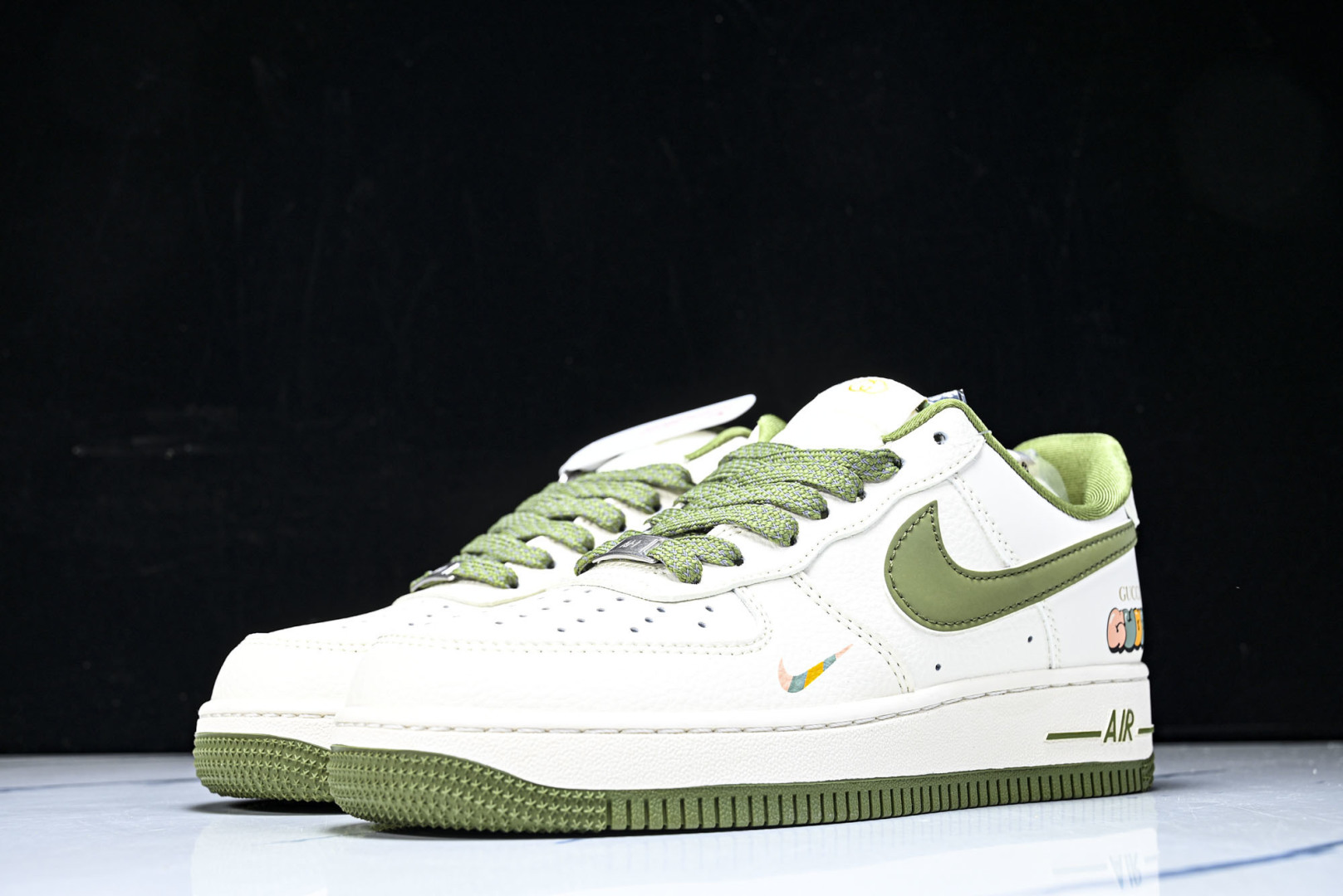 NK Air Force 1'07 Low 古驰联名 白棕绿 空军一号低帮休闲板鞋 YF9511-804