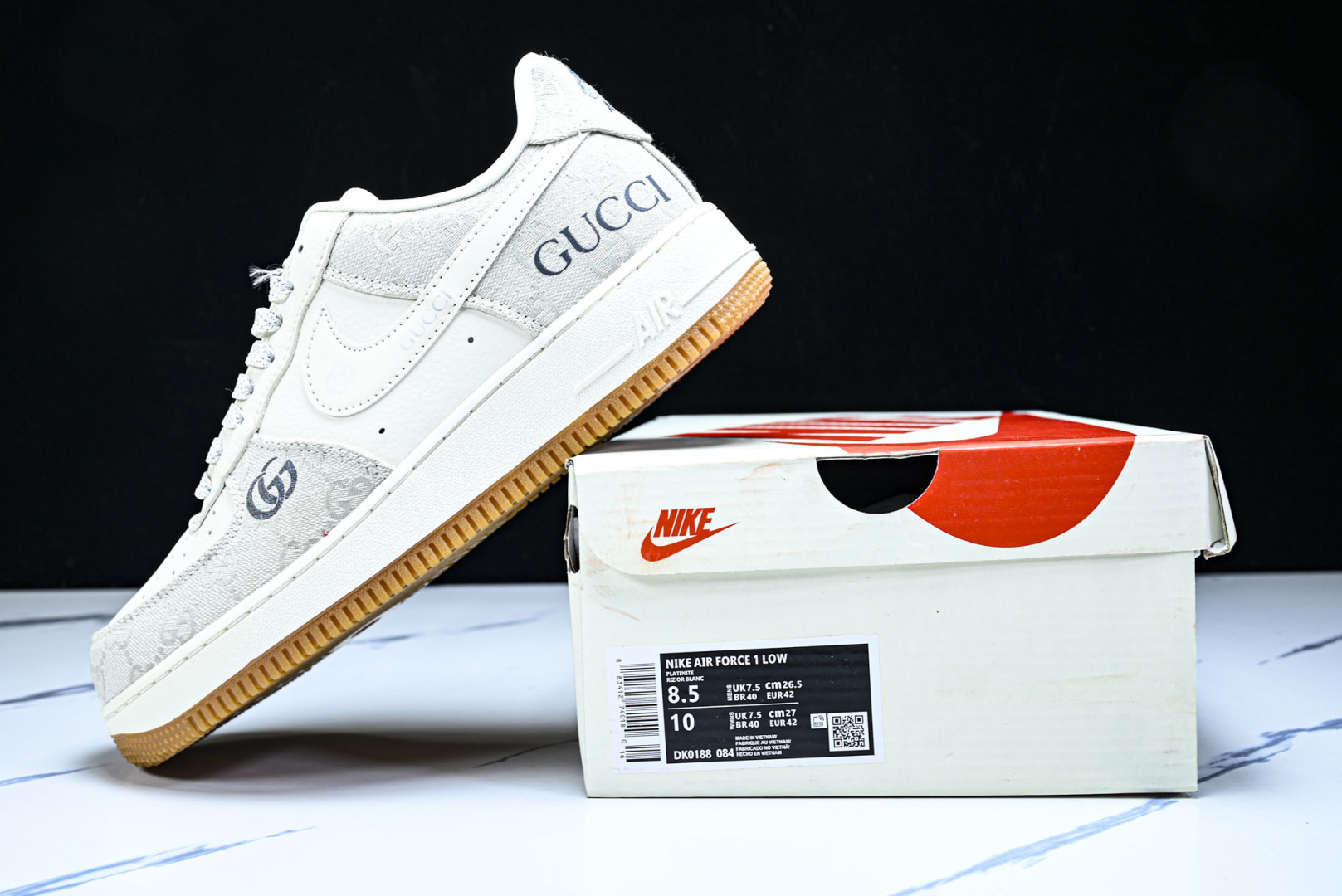 NK Air Force 1'07 Low 古驰联名 烟灰生胶 空军一号低帮休闲板鞋 DK0188-08