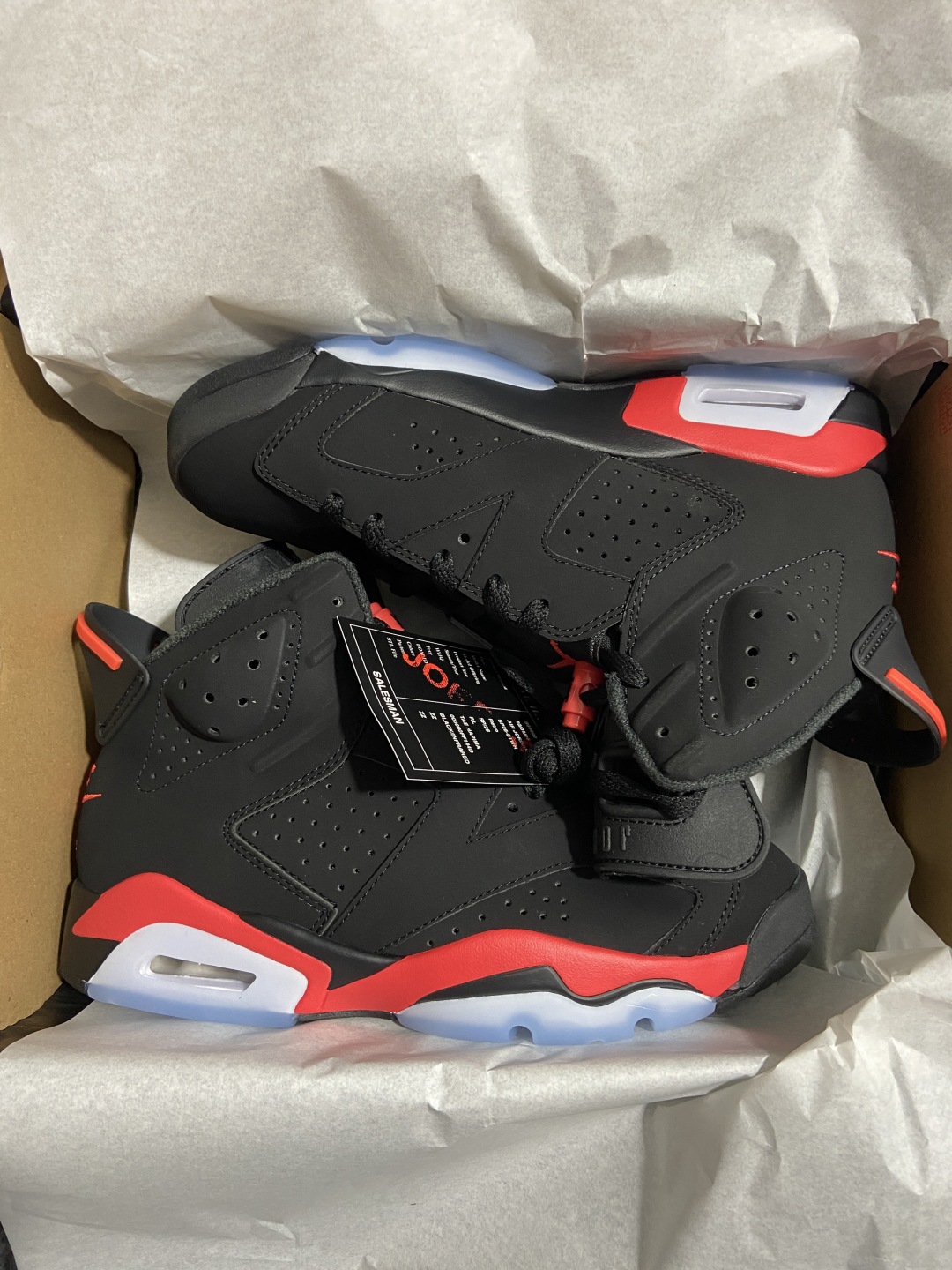 纯原版‼️aj6黑红 高帮 红外线尺码：40-47.5Air Jordan 6 “Reverse Inf