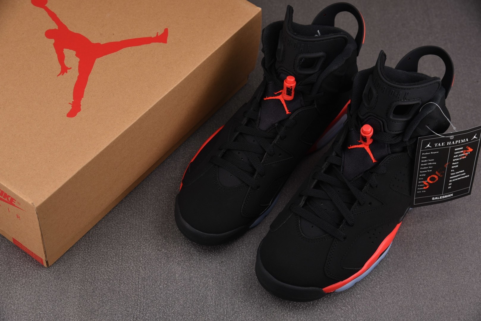 AJ6 尺码:40-47.5纯原出品-Air Jordan 6 Retro (2025)黑红 CT852