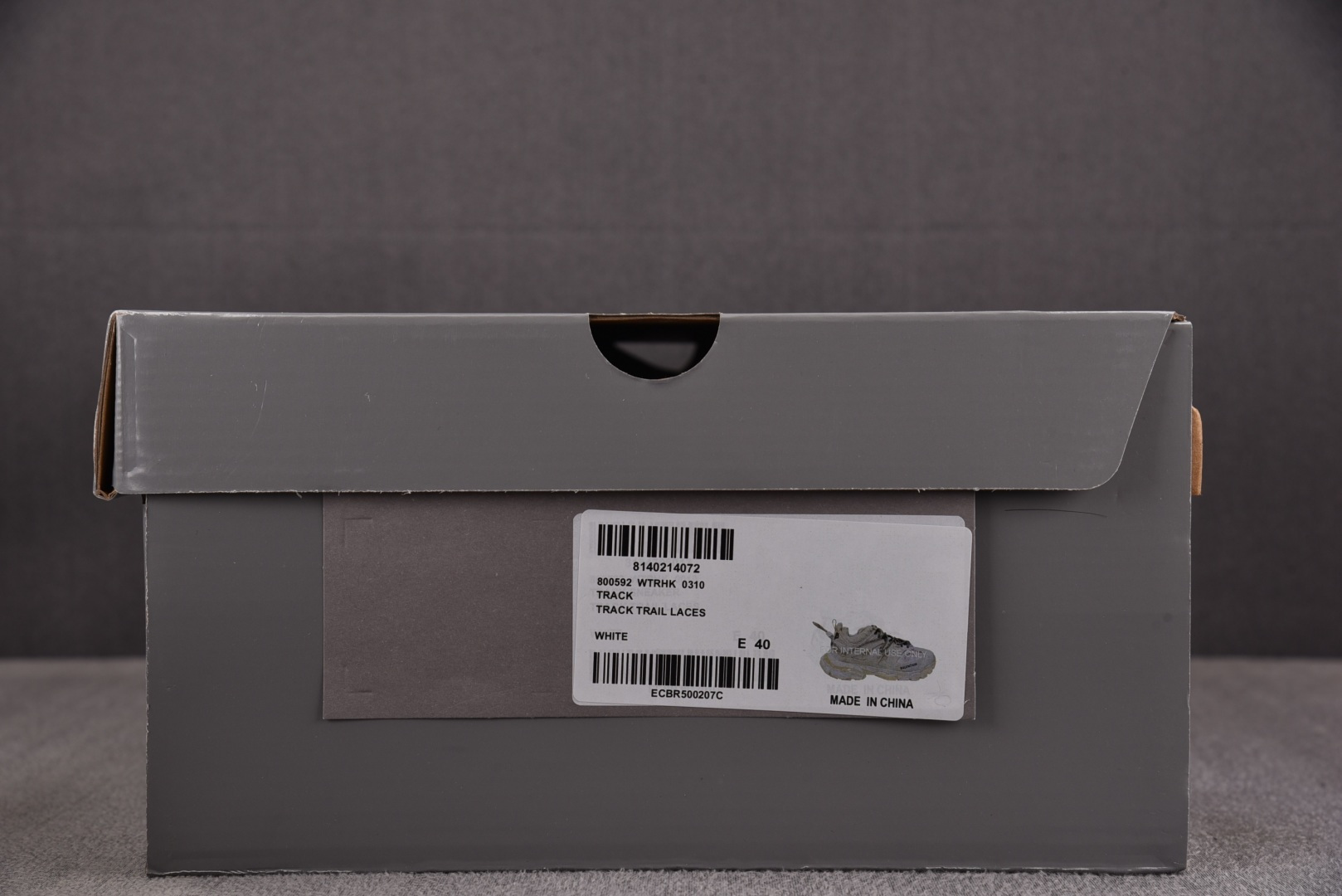 Balenciaga 尺码:35-46 超重偏大一码纯原-Balenciaga Track 白色灰绑带 