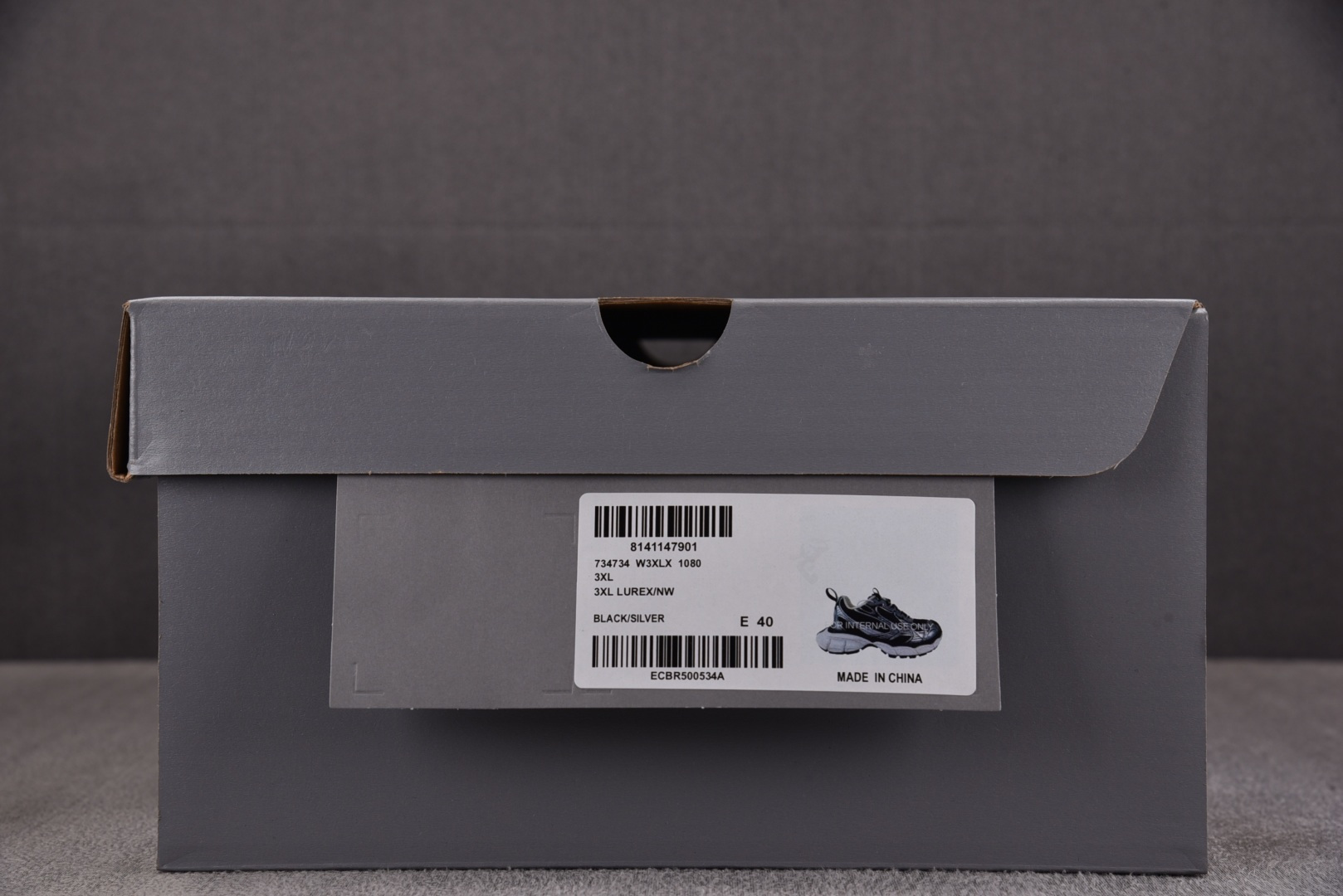 3XL巴黎 尺码:35-46 偏大一码纯原版出品-Balenciaga 3XL LUREX NW 白黑银