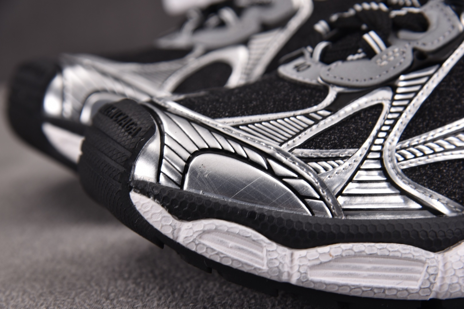 3XL巴黎 尺码:35-46 偏大一码纯原版出品-Balenciaga 3XL LUREX NW 白黑银