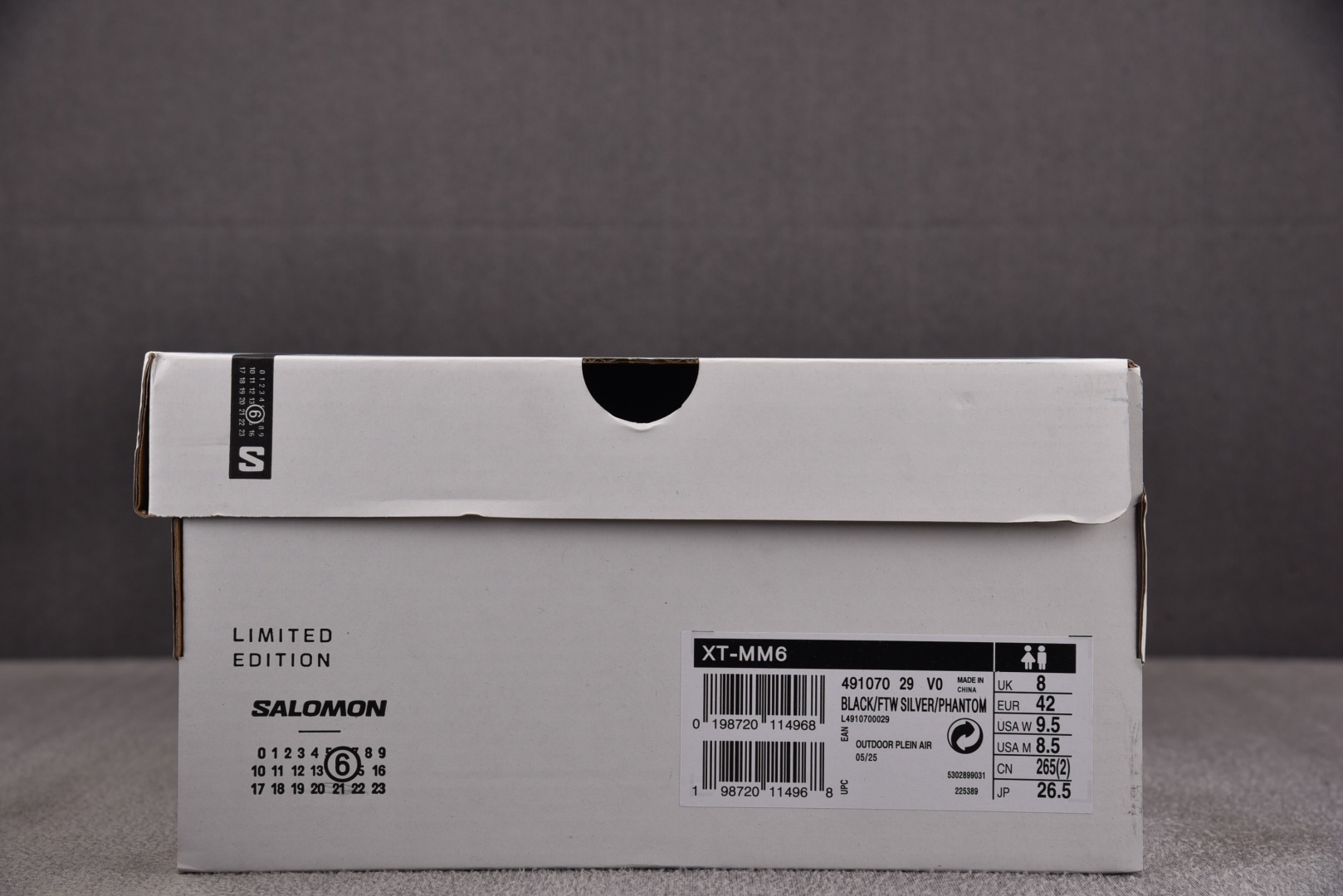 Salomon 尺码:36-45纯原版出品-MM6 Salomon XT-6 黑银 29 YZ024尺寸