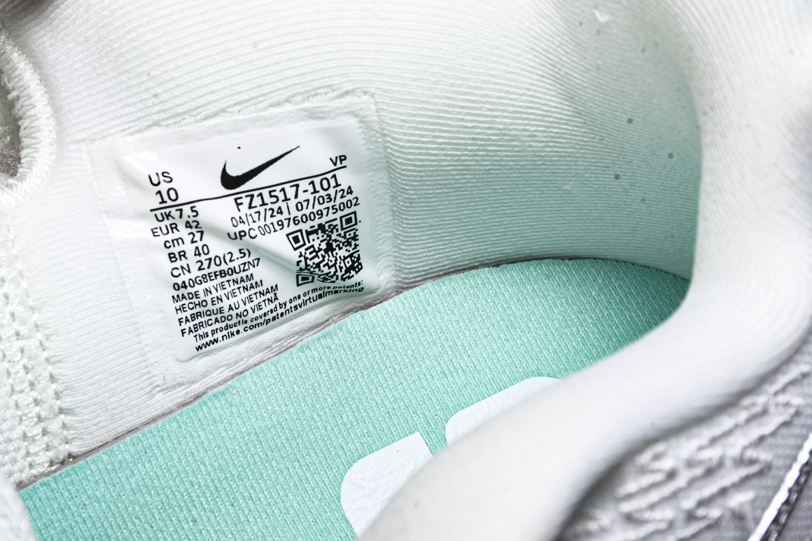 Nike Sabrina 2 “White Noise”舒适百搭 防滑耐磨 低帮 篮球鞋 男款 白色 F