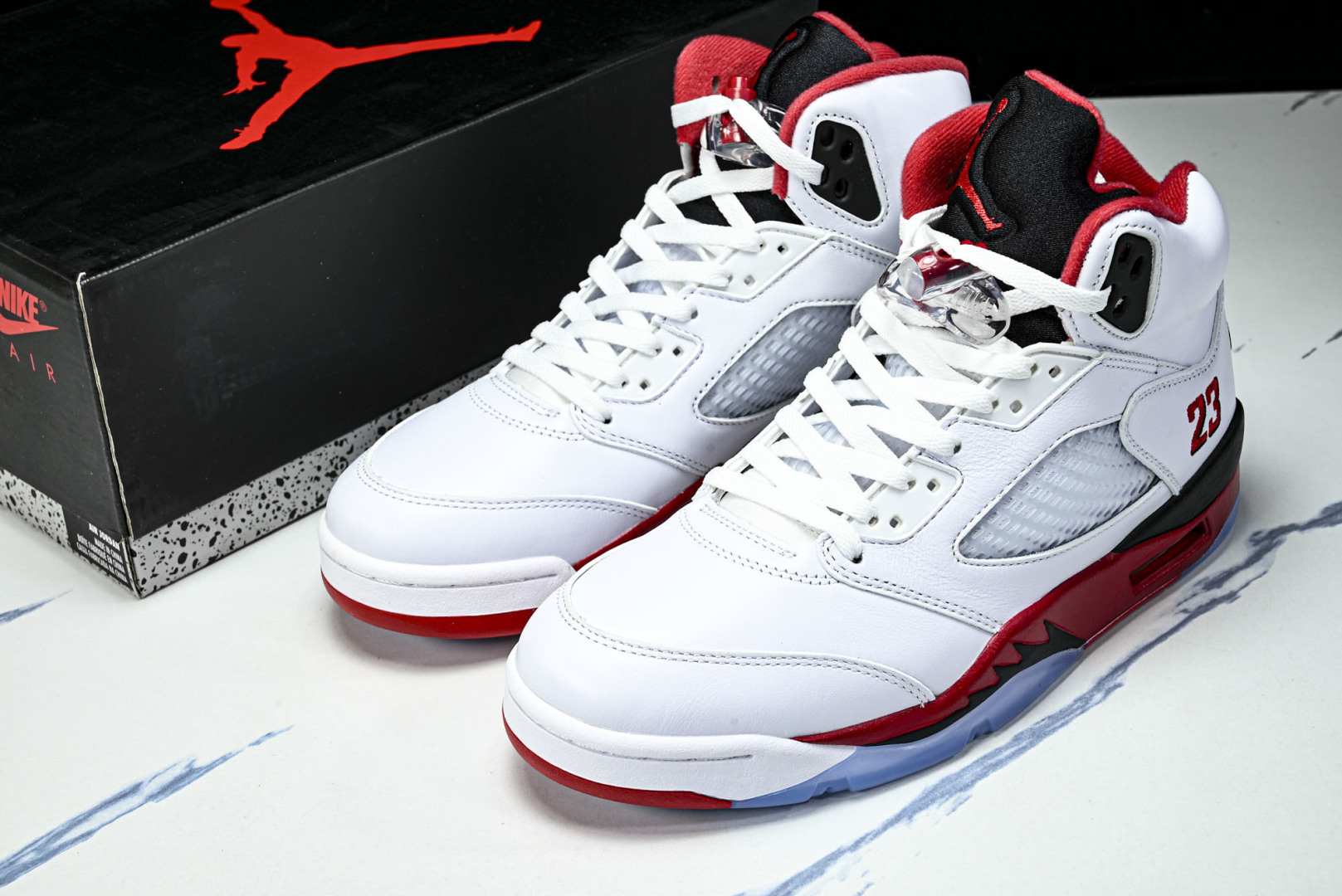 AJ5 尺码:40-48.5纯原出品-Air Jordan 5 Retro Fire Red Black