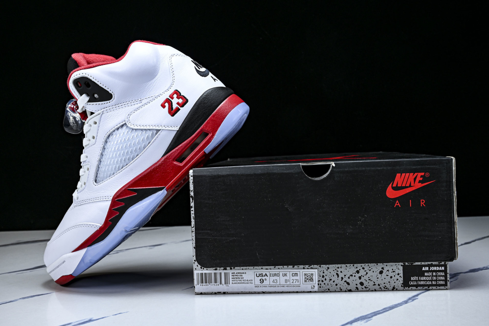 AJ5 尺码:40-48.5纯原出品-Air Jordan 5 Retro Fire Red Black