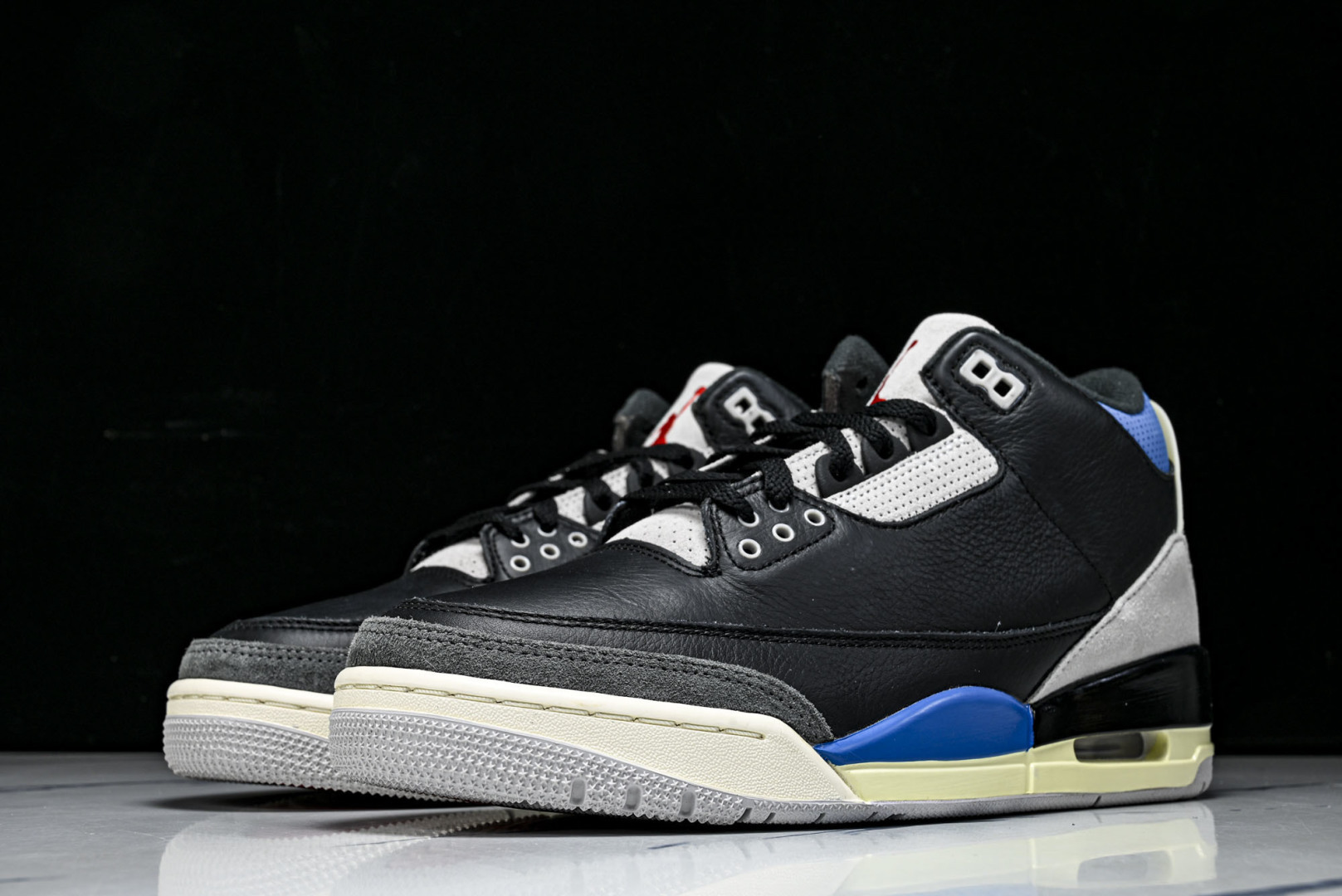 AJ3 尺码:40-48.5纯原出品-Air Jordan 3 AJ3镜像钩子 黑灰红 IB8967-0