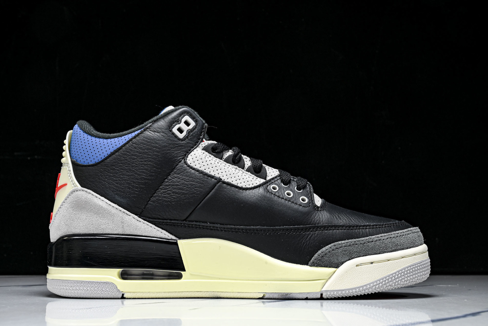 AJ3 尺码:40-48.5纯原出品-Air Jordan 3 AJ3镜像钩子 黑灰红 IB8967-0