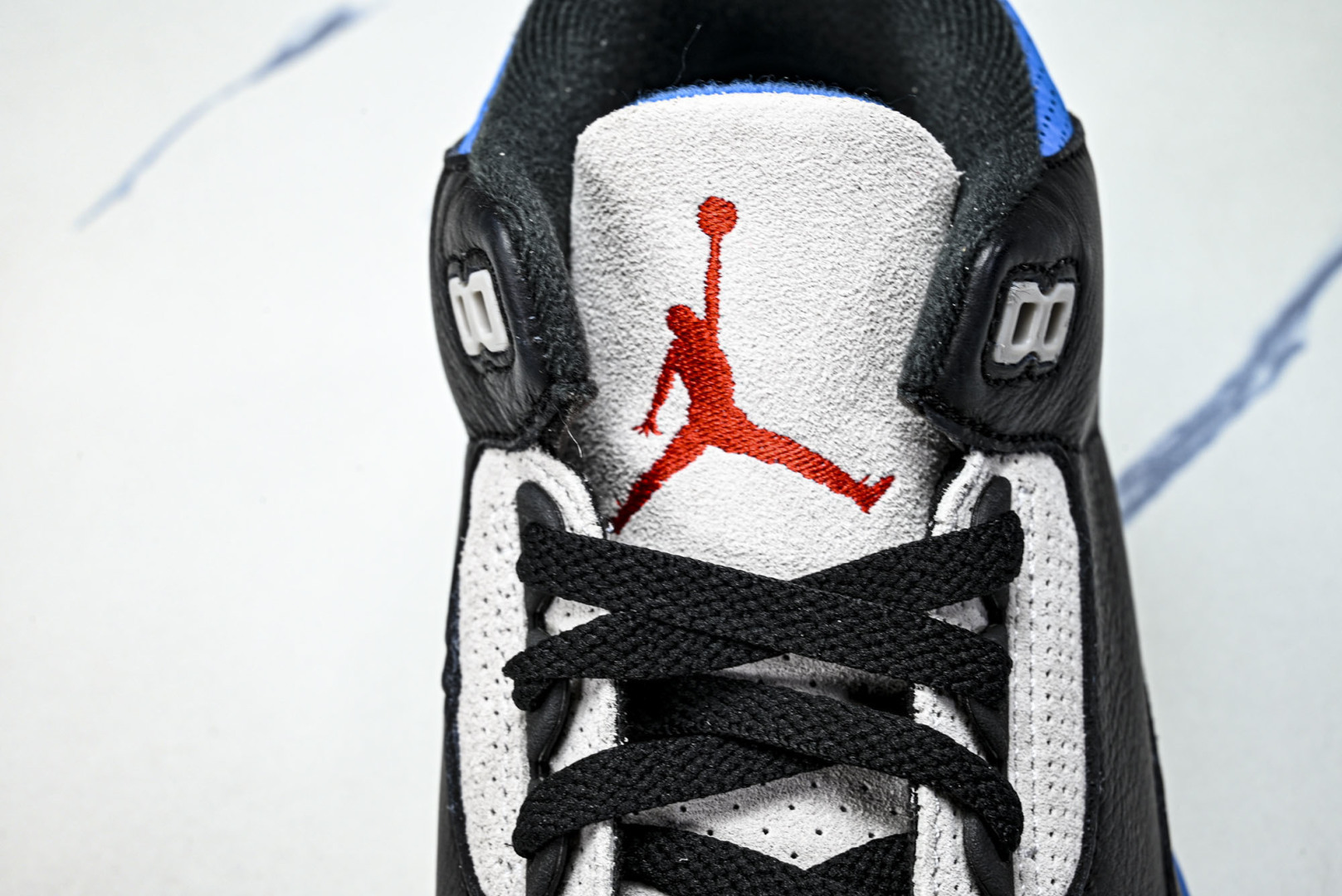 AJ3 尺码:40-48.5纯原出品-Air Jordan 3 AJ3镜像钩子 黑灰红 IB8967-0