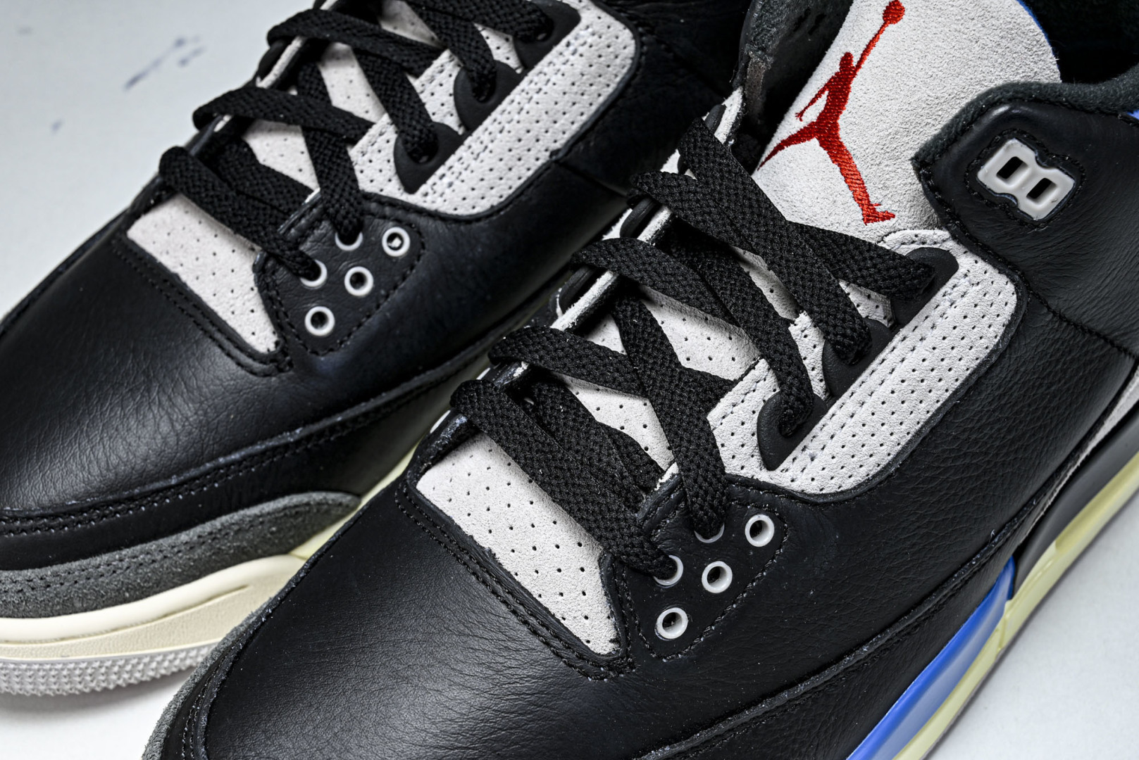 AJ3 尺码:40-48.5纯原出品-Air Jordan 3 AJ3镜像钩子 黑灰红 IB8967-0