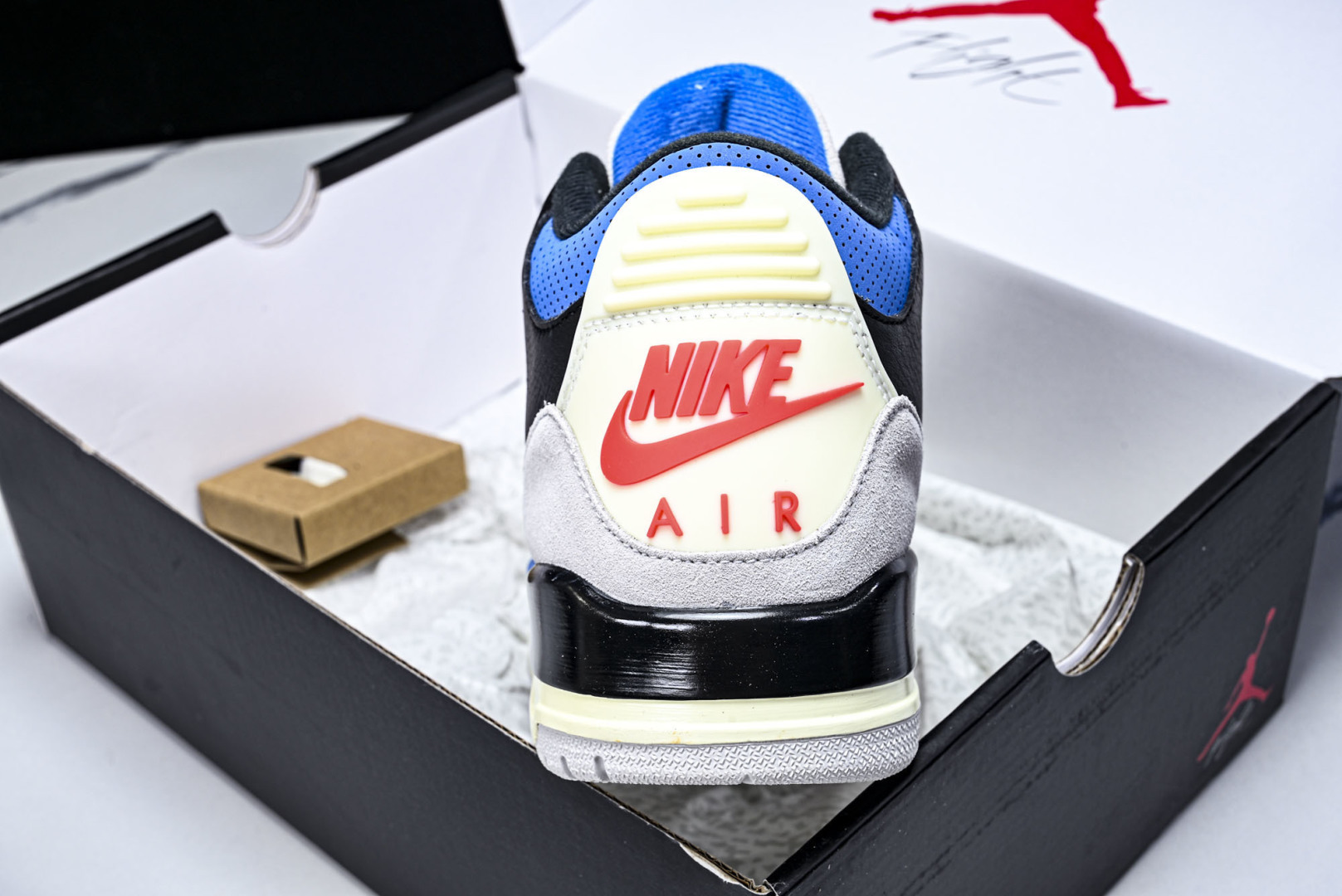 AJ3 尺码:40-48.5纯原出品-Air Jordan 3 AJ3镜像钩子 黑灰红 IB8967-0