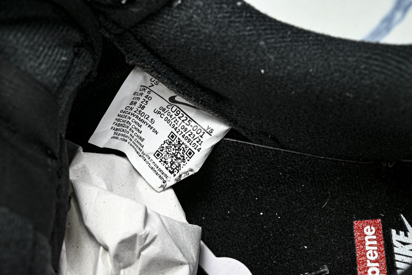 AF1 尺码36-47.5纯原版出品-Air Force 1 Low Supreme Black Whi