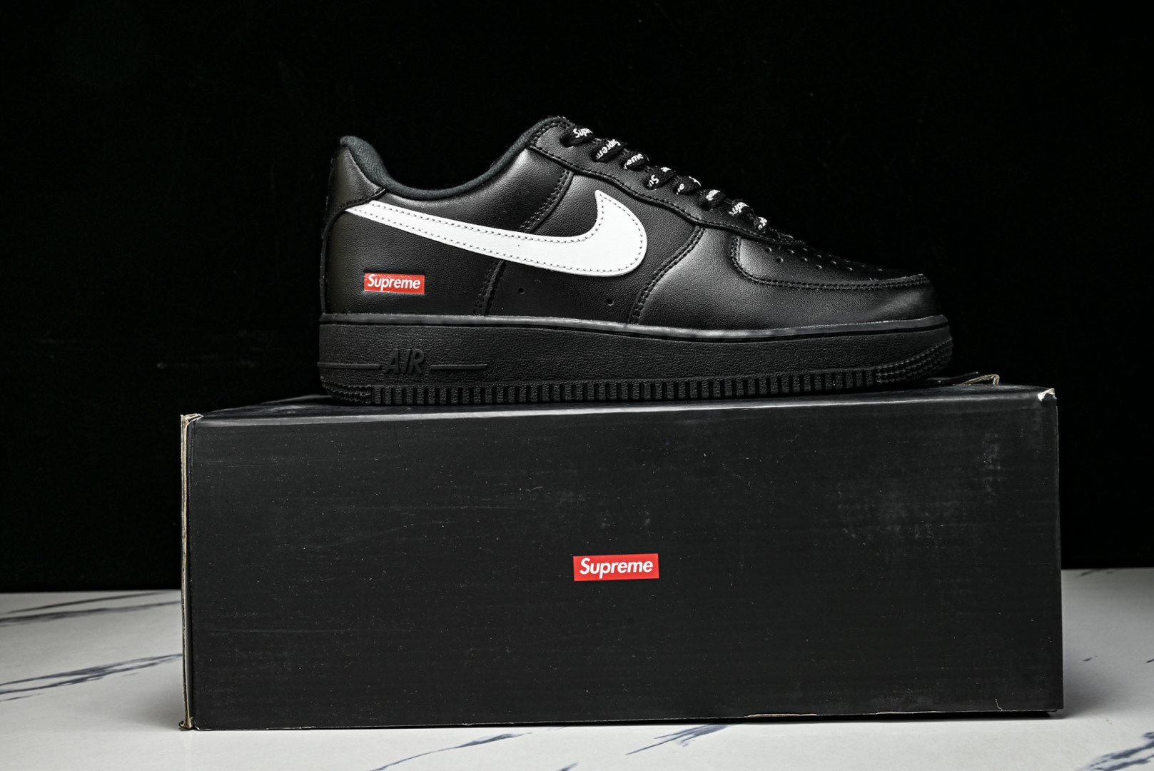 AF1 尺码36-47.5纯原版出品-Air Force 1 Low Supreme Black Whi
