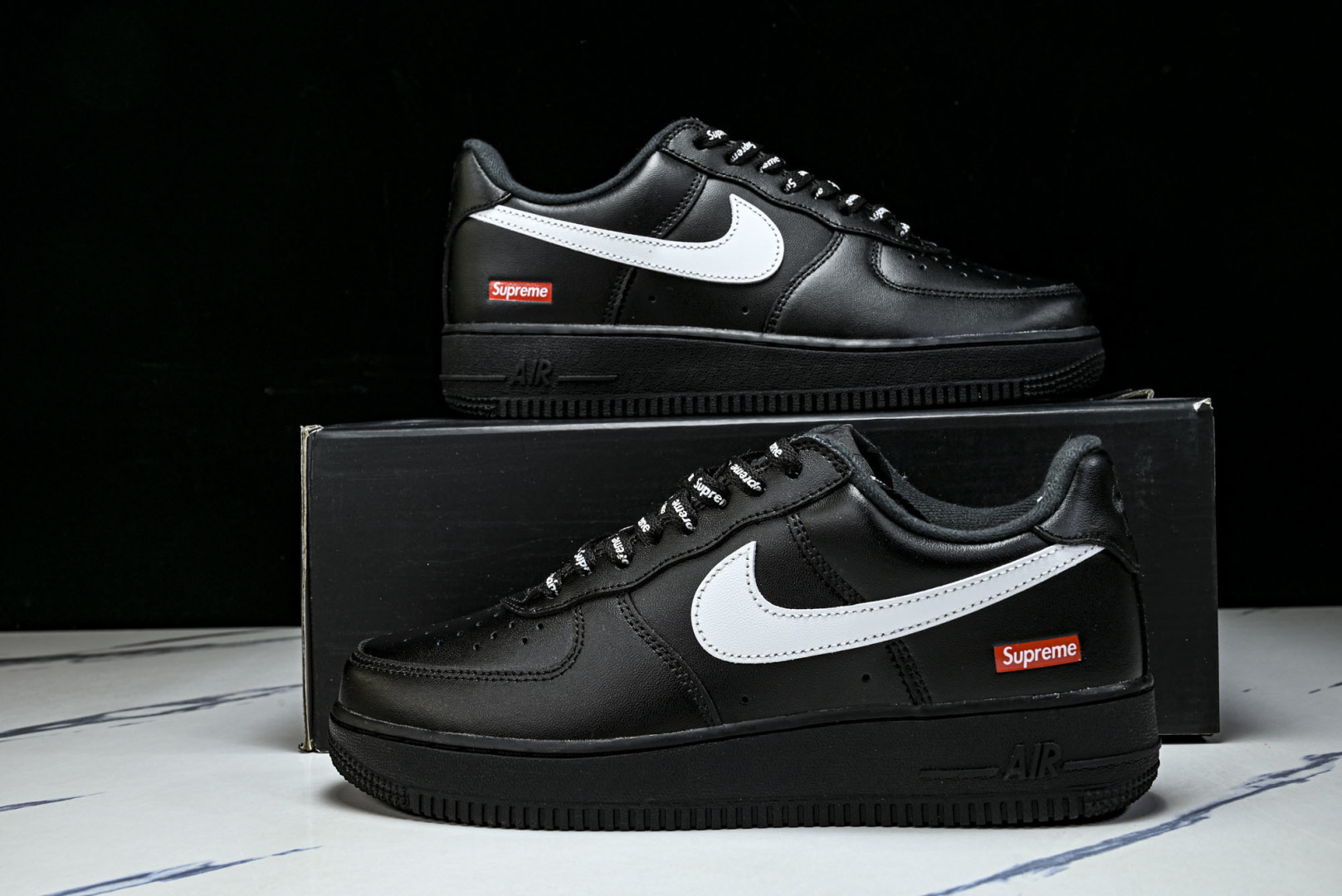 AF1 尺码36-47.5纯原版出品-Air Force 1 Low Supreme Black Whi