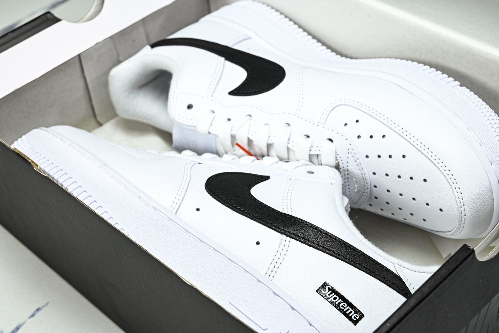 AF1 尺码36-47.5纯原版出品-Air Force 1 Low Supreme White Bla