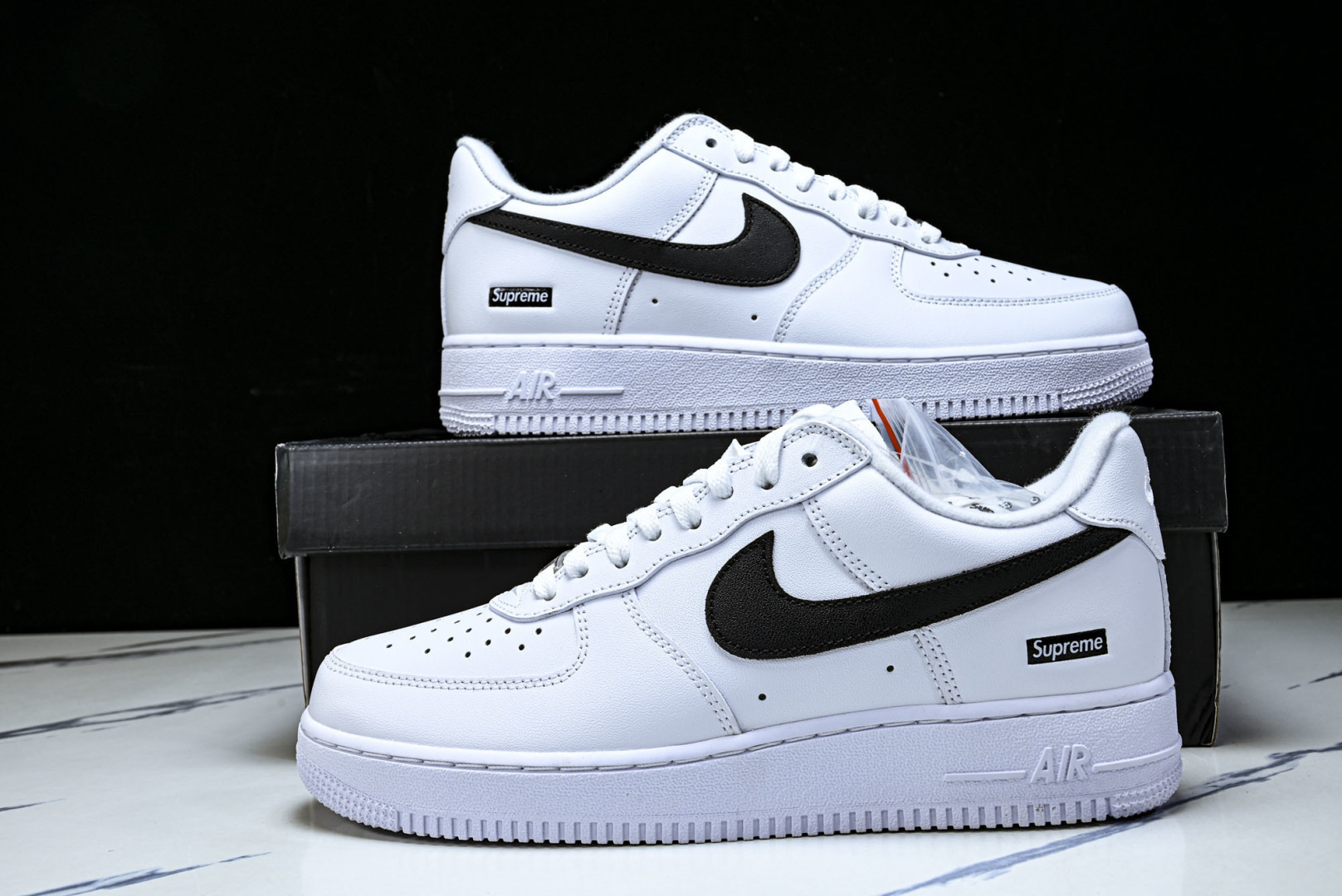 AF1 尺码36-47.5纯原版出品-Air Force 1 Low Supreme White Bla