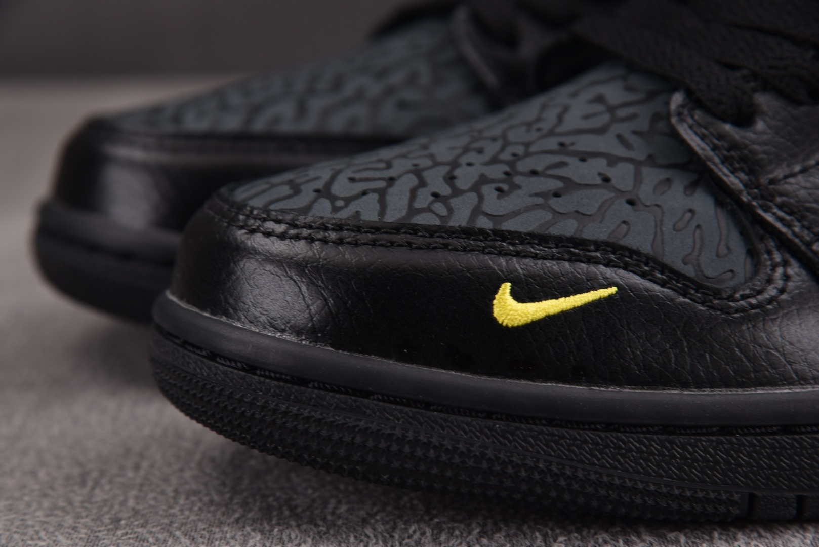 AJlow低帮 尺码:40-46纯原出品-Air Jordan 1 Low Black Elephant