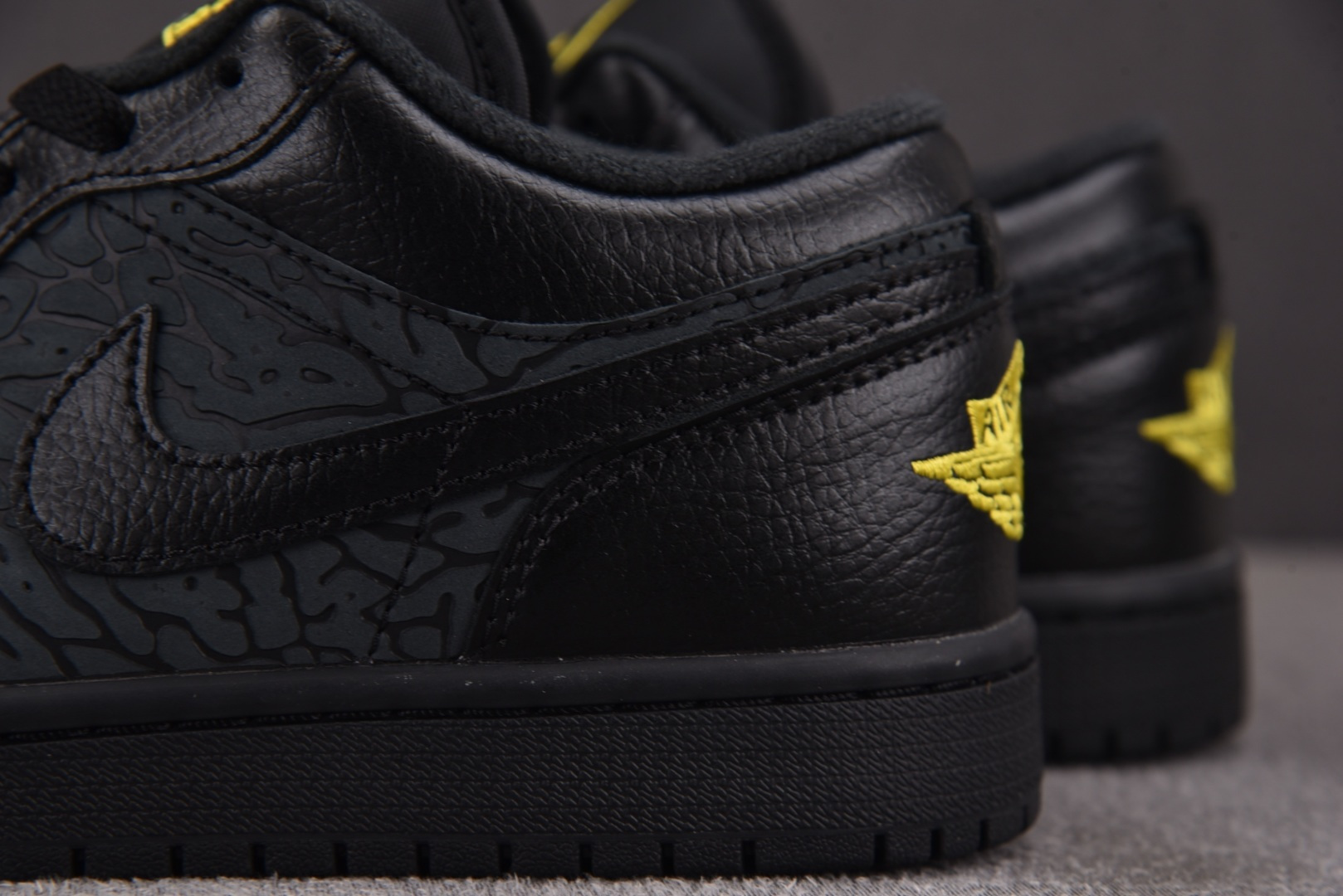 AJlow低帮 尺码:40-46纯原出品-Air Jordan 1 Low Black Elephant