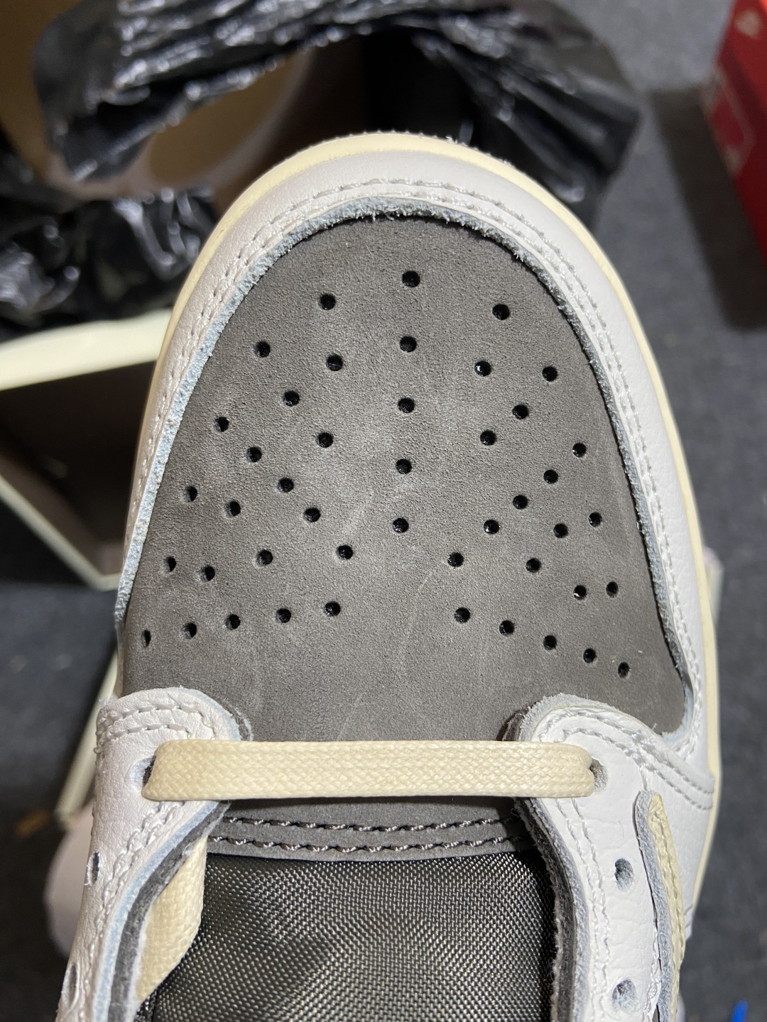 qc 女码37.5AJ Low 白棕倒钩 尺码:36-48.5纯原版出品-Travis Scott x 