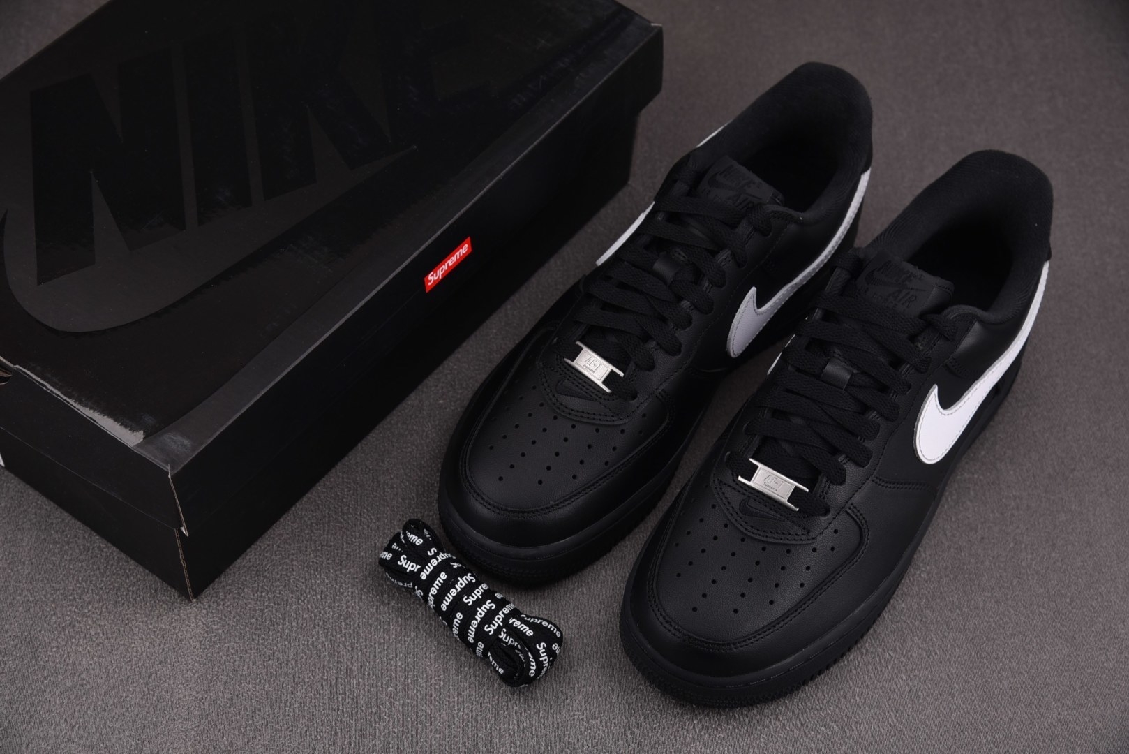 AF1 尺码:40-48.5纯原出品-NK Air Force 1 Low Supreme Black 