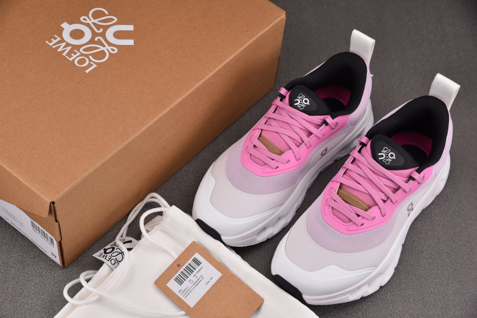 ON昂跑 尺码:36-47纯原出品-On x LOEWE Cloudtilt 2.0 粉 YZ004尺码