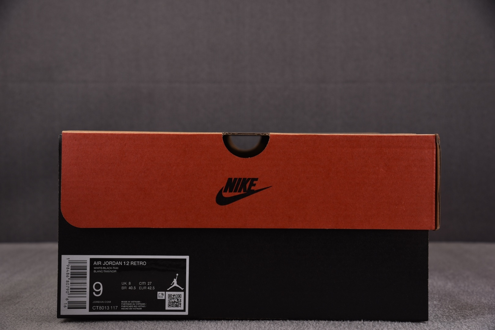 AJ12 尺码:40-47.5纯原出品-Air Jordan 12 Retro Taxi 黑白金扣 CT