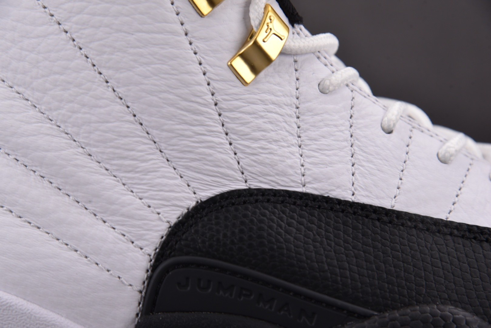 AJ12 尺码:40-47.5纯原出品-Air Jordan 12 Retro Taxi 黑白金扣 CT
