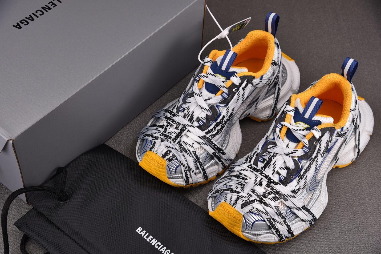 巴黎 尺码:35-46纯原版出品-Balenciaga 3XL Extreme Lace 灰白橙 YZ0