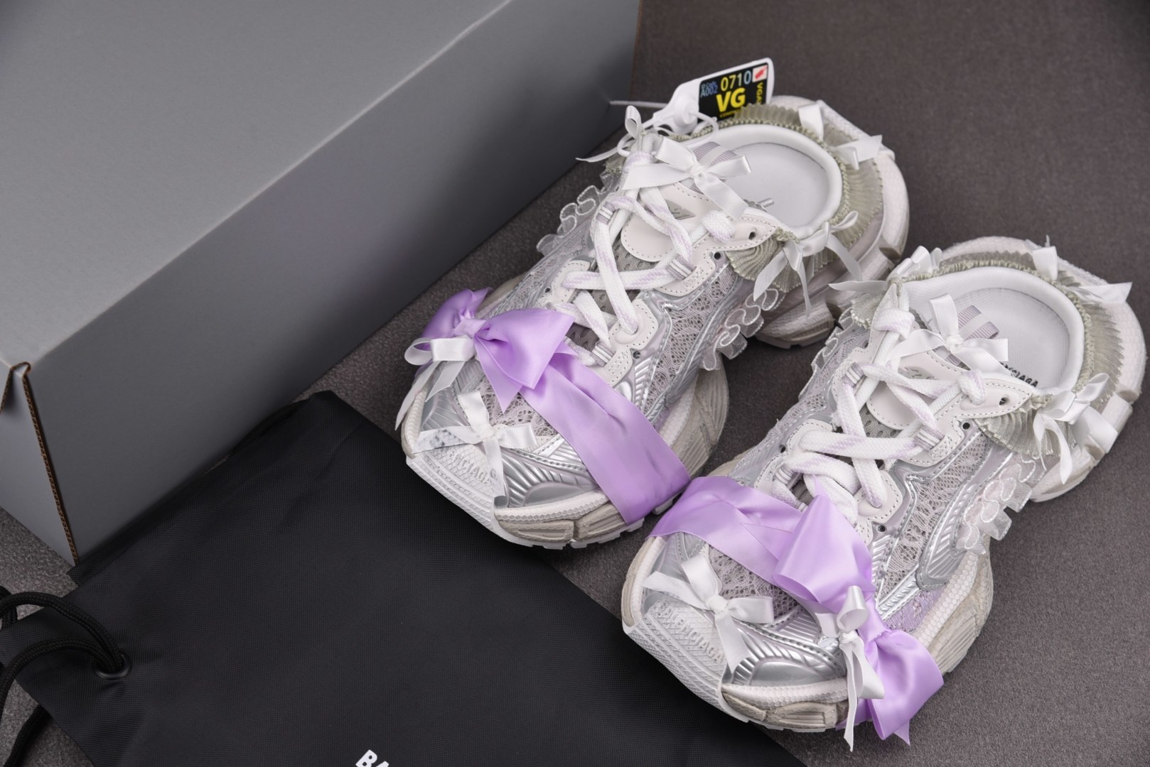 巴黎 尺码:35-46纯原版出品-Balenciaga 3XL Mule Lace 紫白 YZ018-5