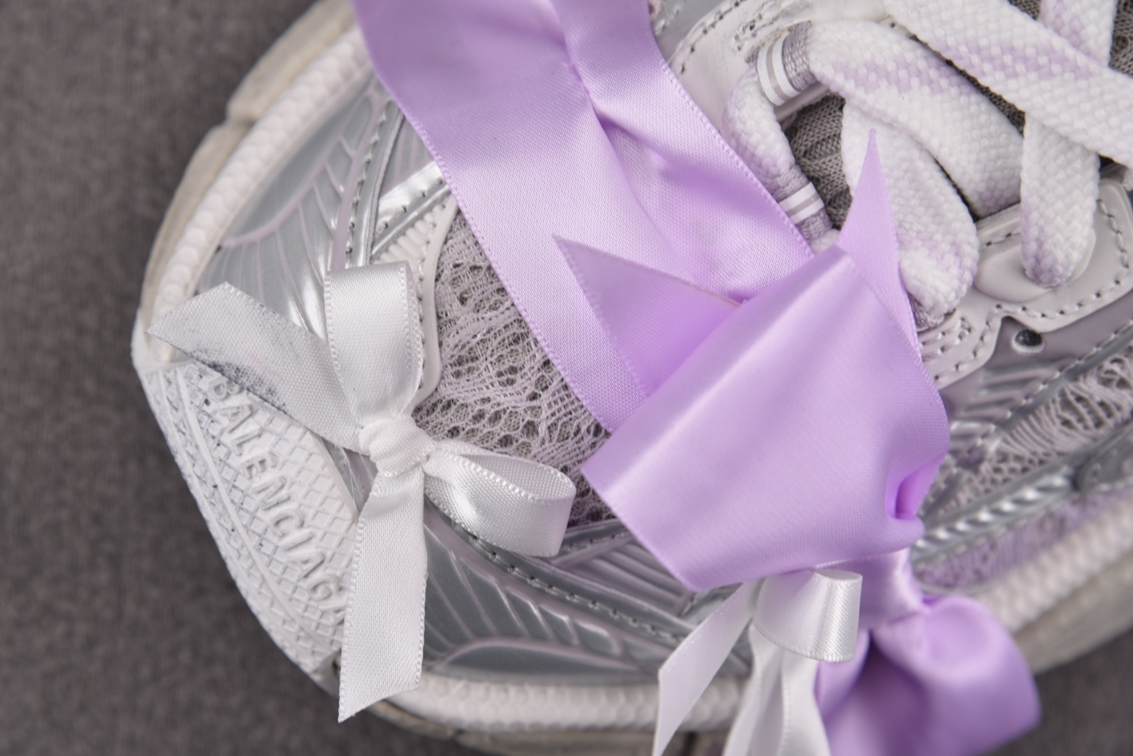 巴黎 尺码:35-46纯原版出品-Balenciaga 3XL Mule Lace 紫白 YZ018-5