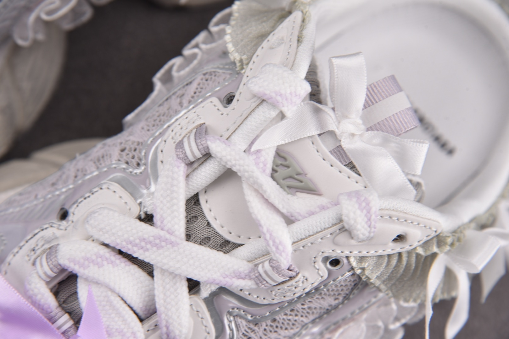 巴黎 尺码:35-46纯原版出品-Balenciaga 3XL Mule Lace 紫白 YZ018-5