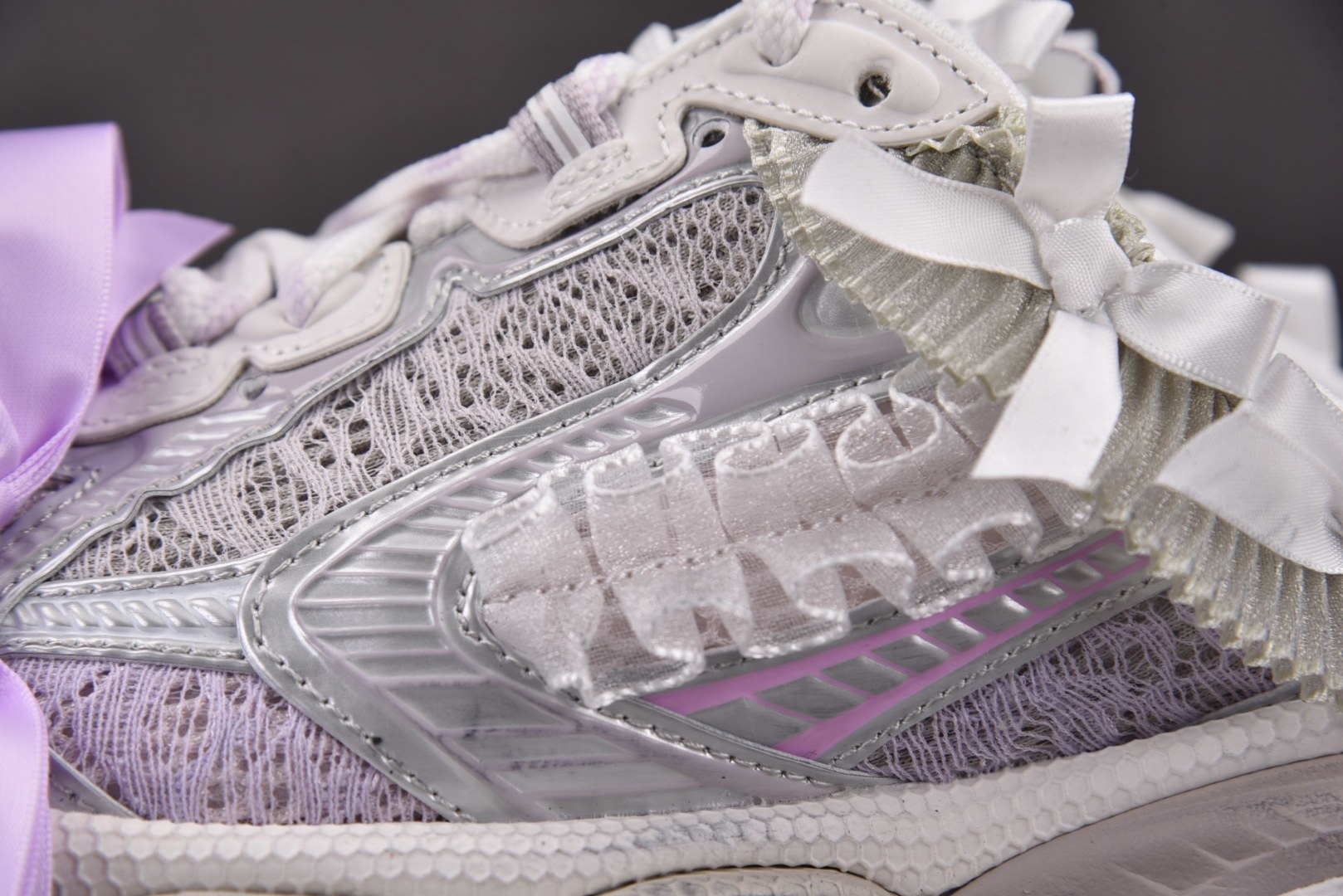 巴黎 尺码:35-46纯原版出品-Balenciaga 3XL Mule Lace 紫白 YZ018-5