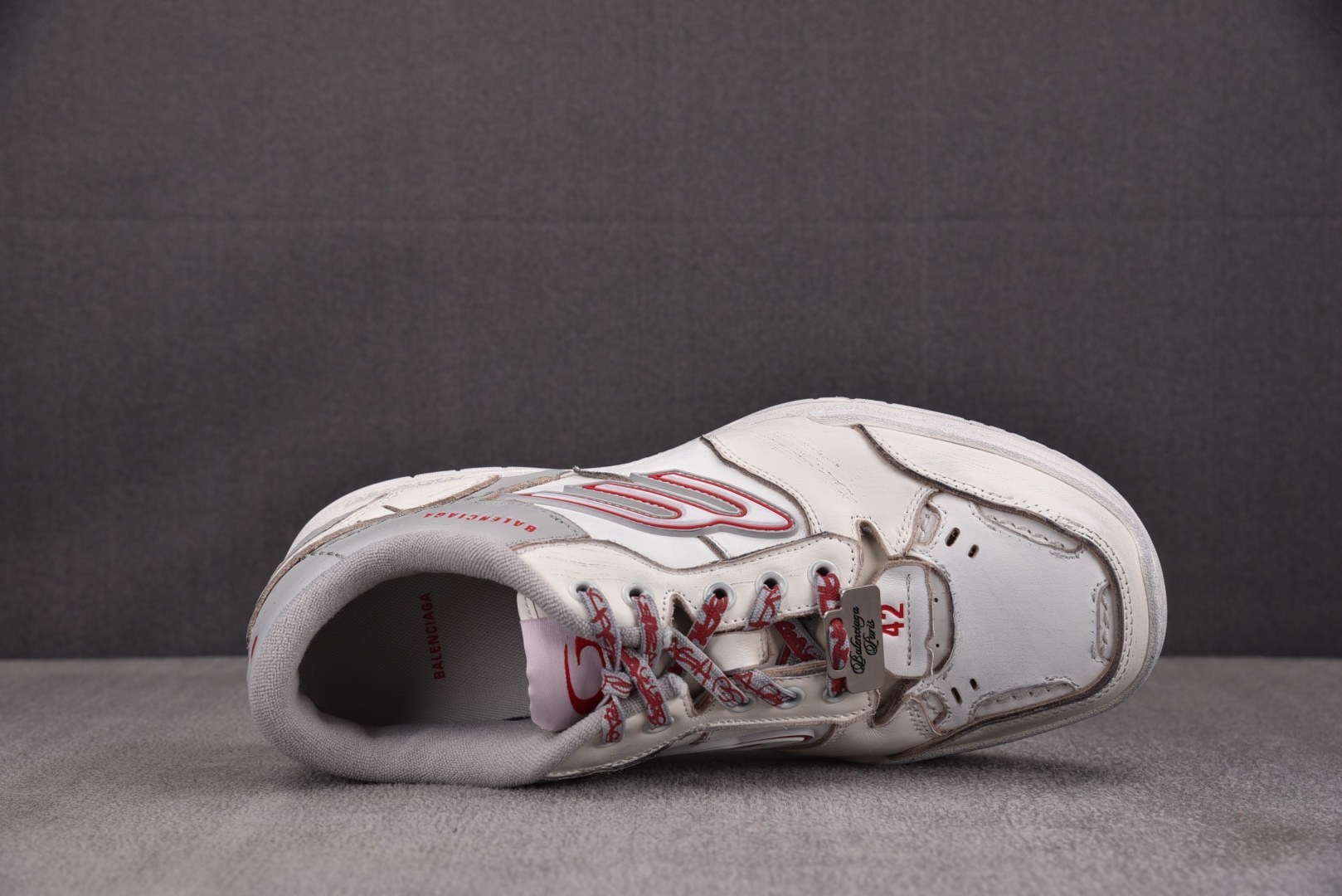 巴黎 尺码:35-46纯原版出品-Balenciaga Hamptons Worn-Out 灰红 YZ0