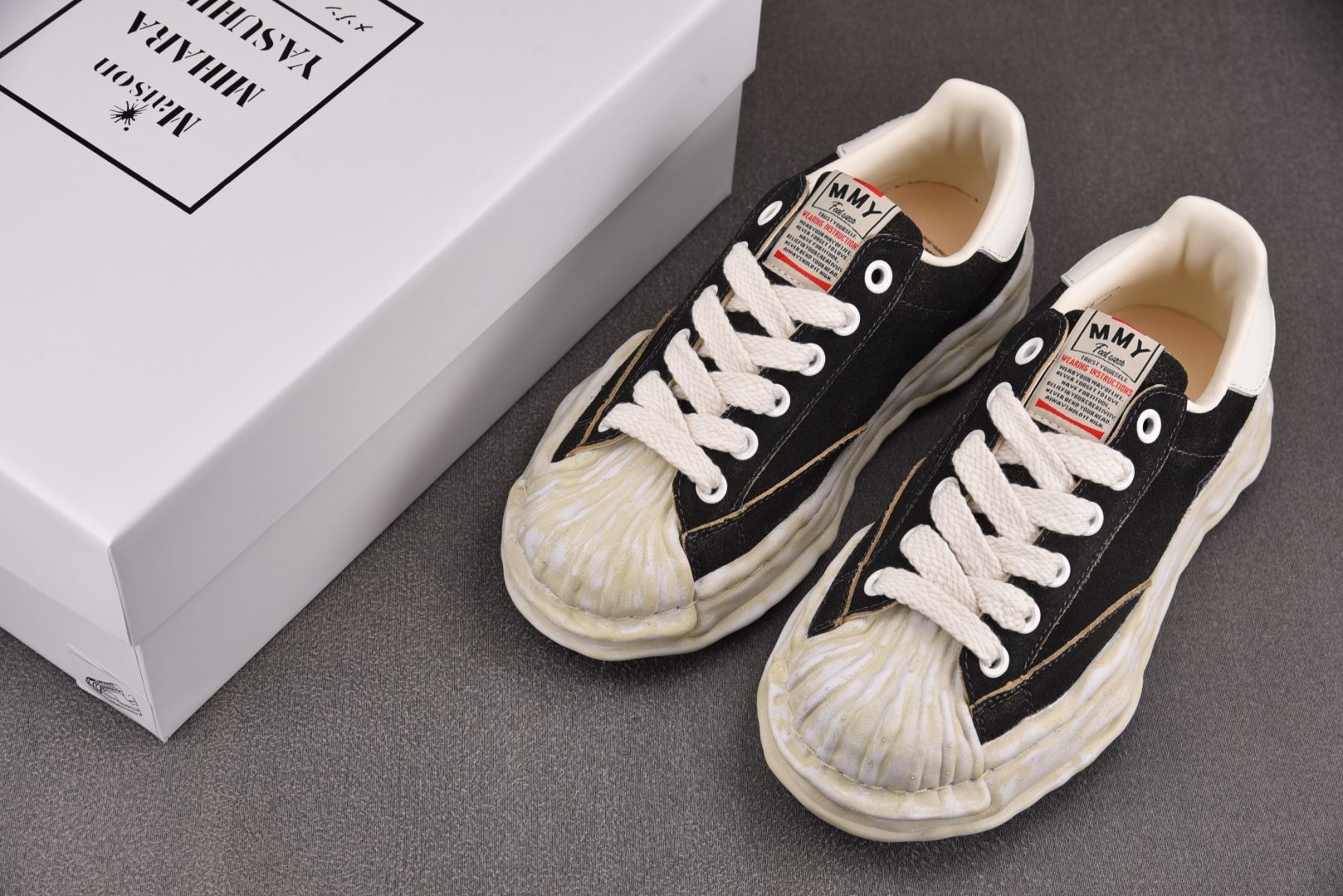 MMY 尺码36-45纯原版出品-MIHARA YASUHIRO 黑布刺绣 No.601 YZ022尺码