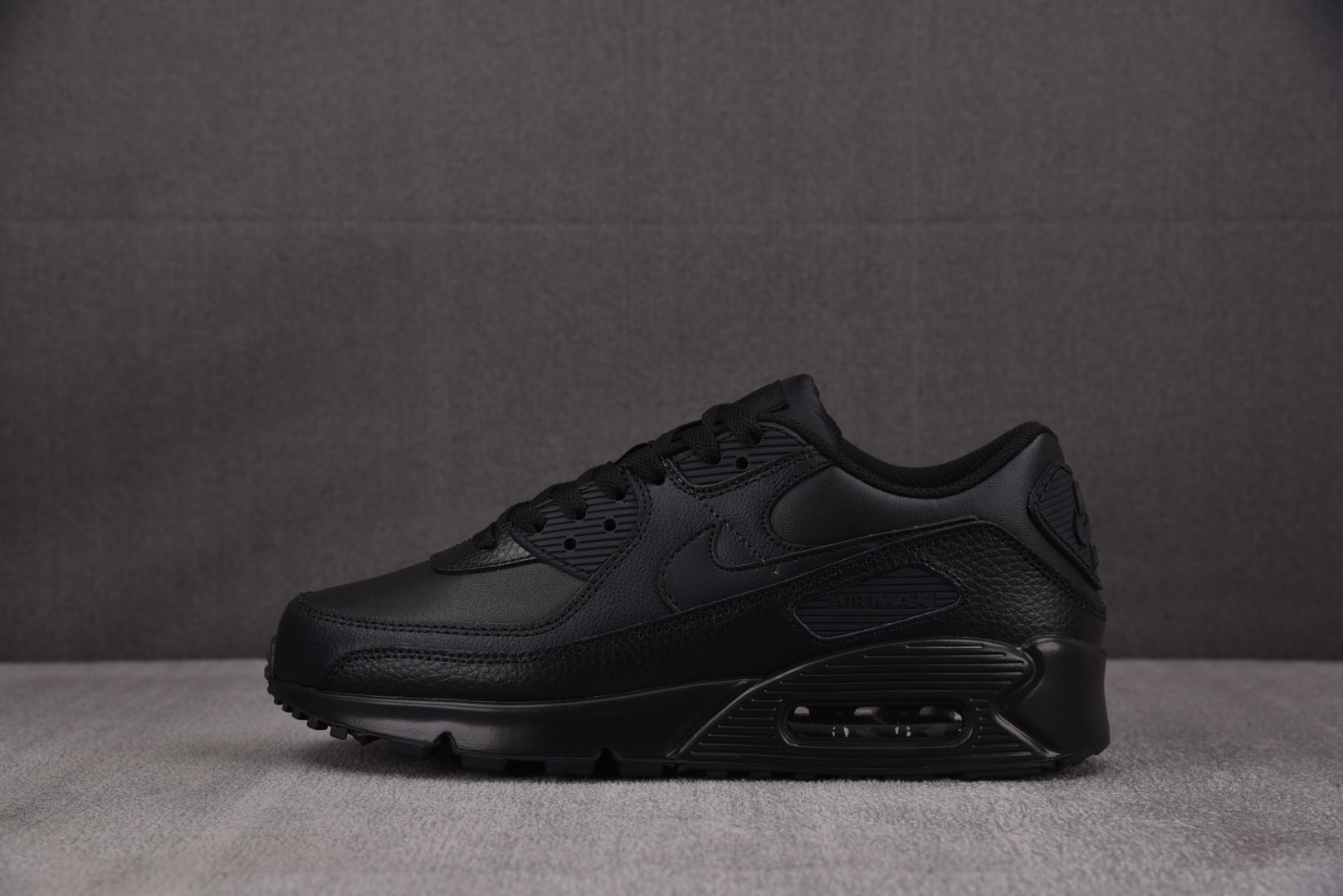 Max 尺码:36-46纯原出品-NK Air Max 90 Leather Triple Black 