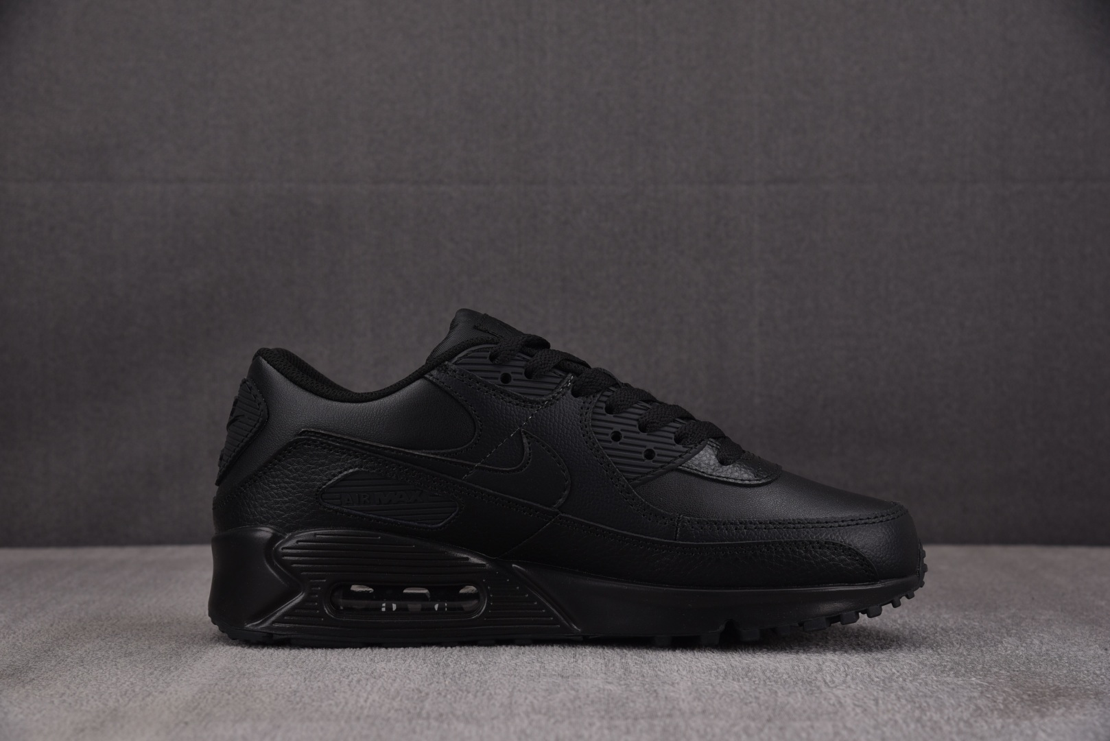 Max 尺码:36-46纯原出品-NK Air Max 90 Leather Triple Black 