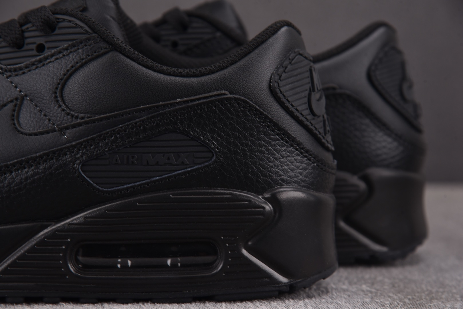 Max 尺码:36-46纯原出品-NK Air Max 90 Leather Triple Black 