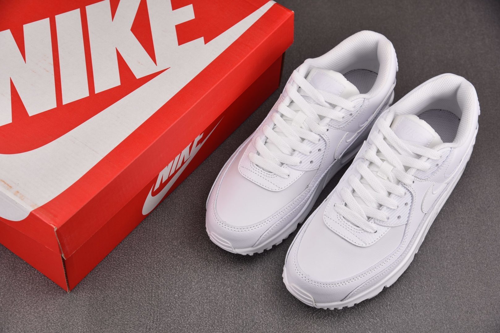 Max 尺码39-46纯原版出品-NK Air Max 90 Leather Triple White 