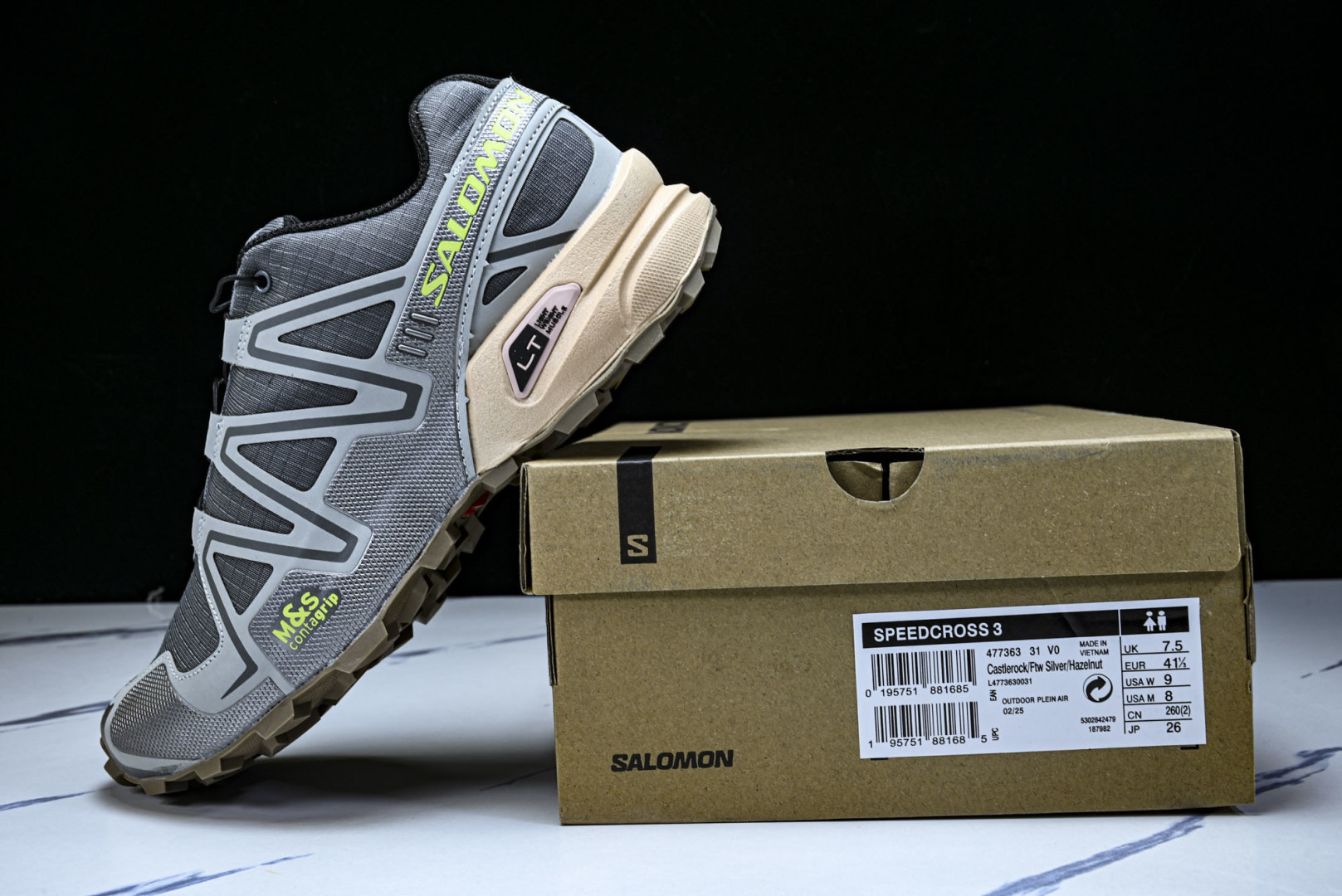 Salomon 尺码36-46纯原版出品-Salomon Speedcross 3 萨洛蒙 黑色合成材质